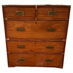 Late 19th Century British Military Five-Drawer Campaign Chest