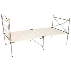 Late 19th Century British Officer's Campaign Bed with Original Storage Chest