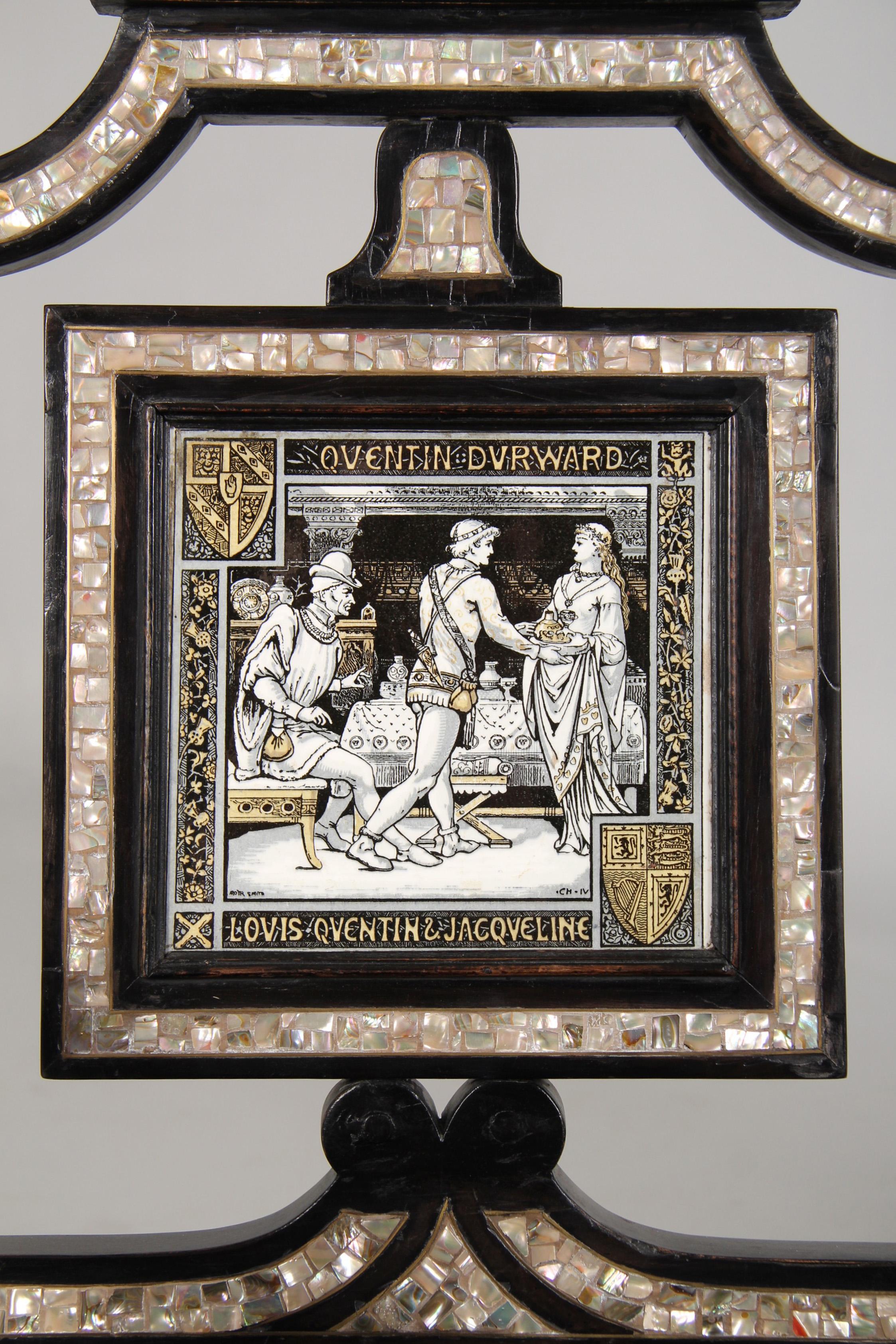 Divano inglese della fine del XIX secolo con piastrelle di John Moyr Smith, Inghilterra, circa 1875 in vendita 6