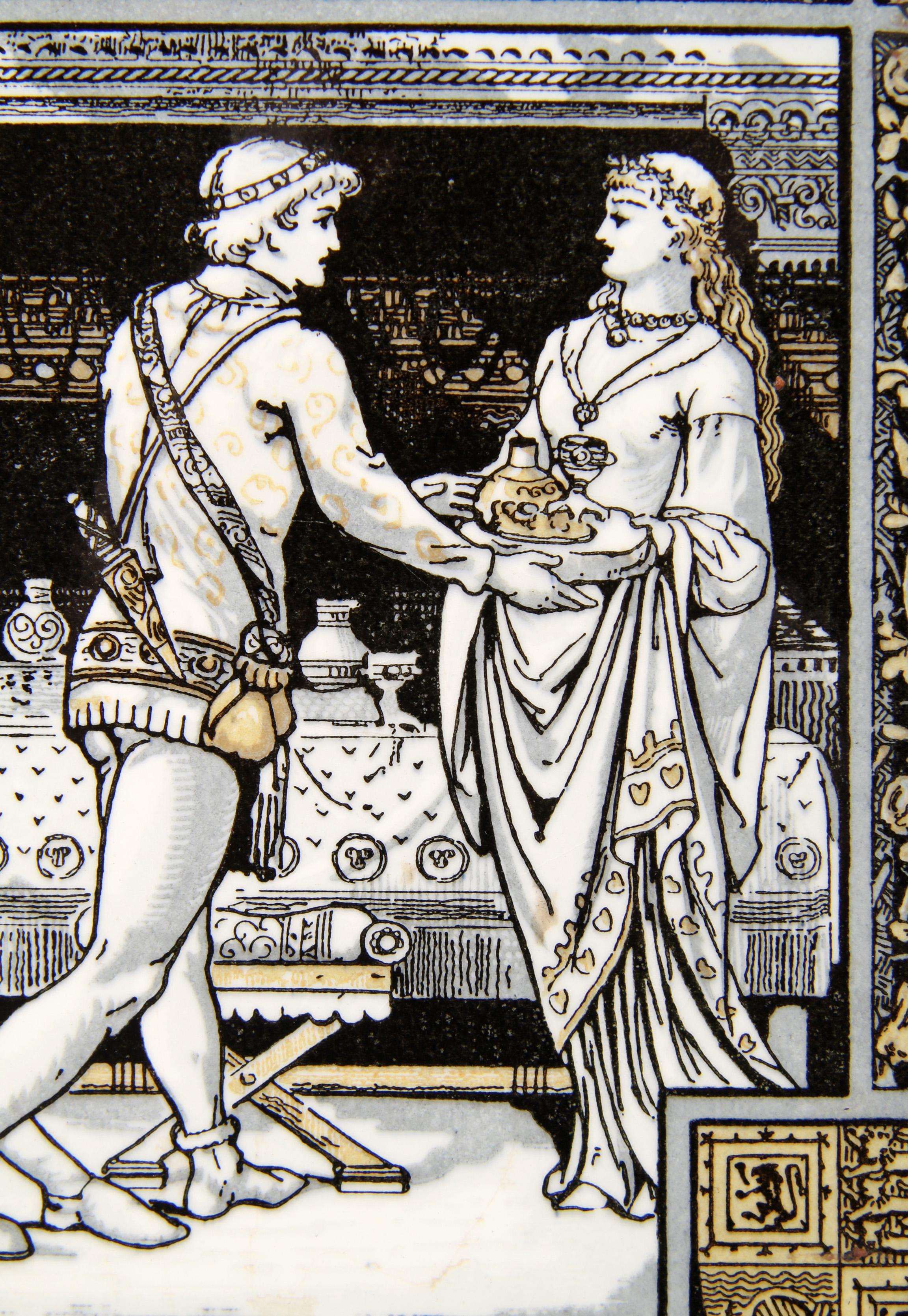 Divano inglese della fine del XIX secolo con piastrelle di John Moyr Smith, Inghilterra, circa 1875 in vendita 7