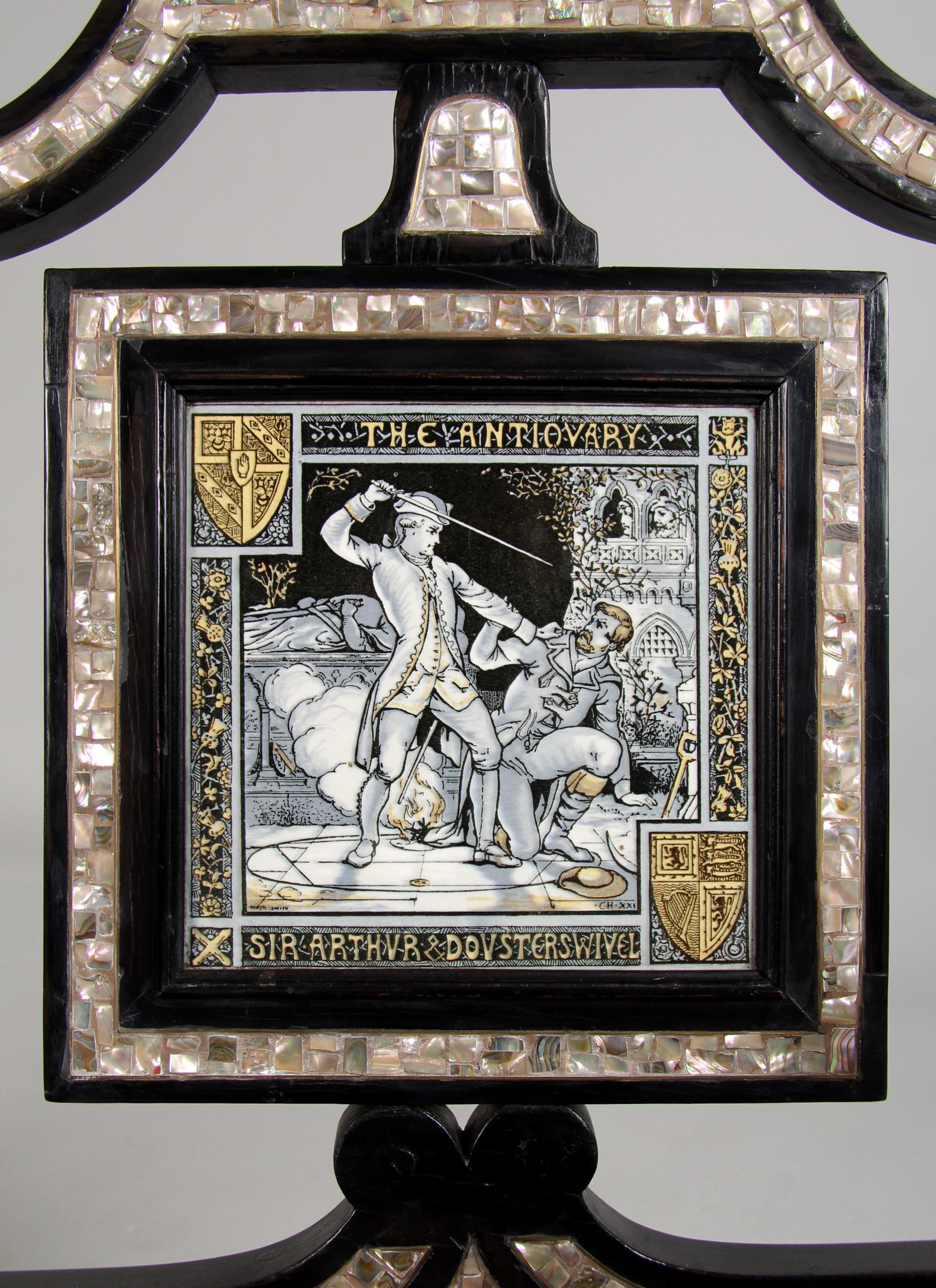 Divano inglese della fine del XIX secolo con piastrelle di John Moyr Smith, Inghilterra, circa 1875 in vendita 10