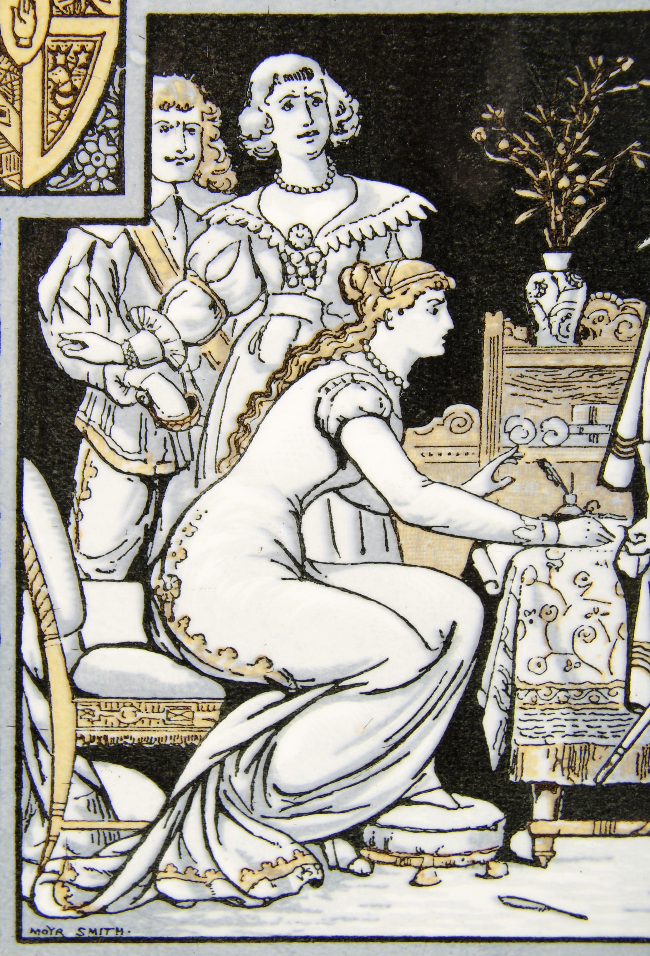 Divano inglese della fine del XIX secolo con piastrelle di John Moyr Smith, Inghilterra, circa 1875 in vendita 2