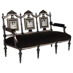 Late 19th Century British Sofa with Tiles by John Moyr Smith, England circa 1875