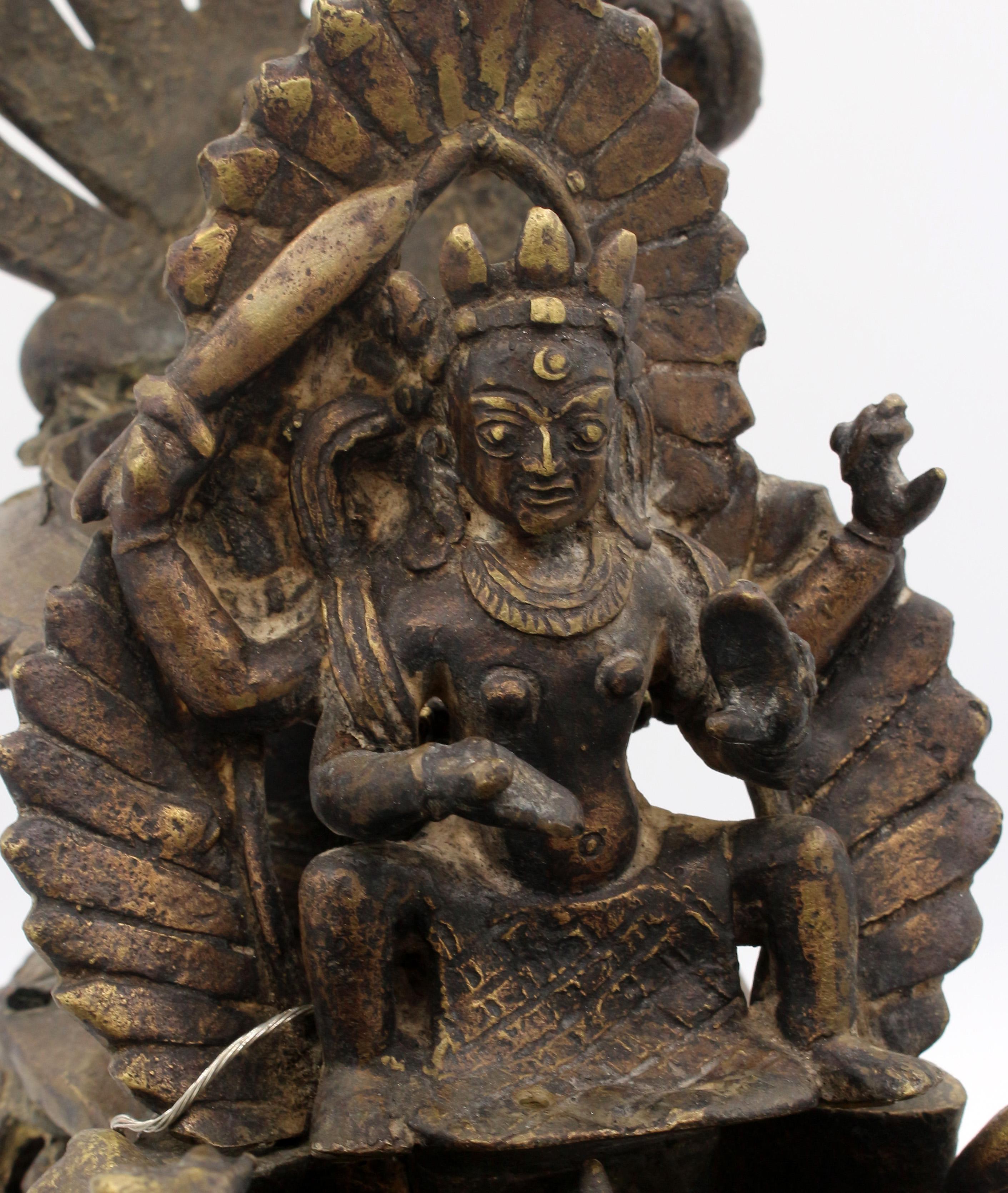 Indian Late 19th Century Bronze Altar of Shiva For Sale
