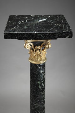 Late 19th Century Bronze and Marble Pedestal in Neoclassical Style