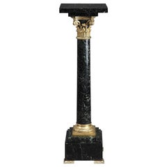 Late 19th Century Bronze and Marble Pedestal in Neoclassical Style