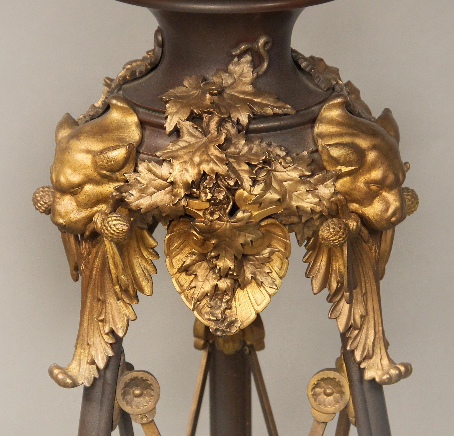 Late 19th Century Bronze and Onyx “Athenian” Pedestal Table by Georges Servant In Good Condition In New York, NY