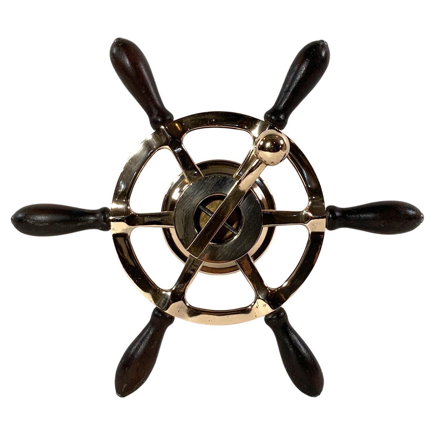 Late 19th Century Bronze Boat Steering Wheel For Sale