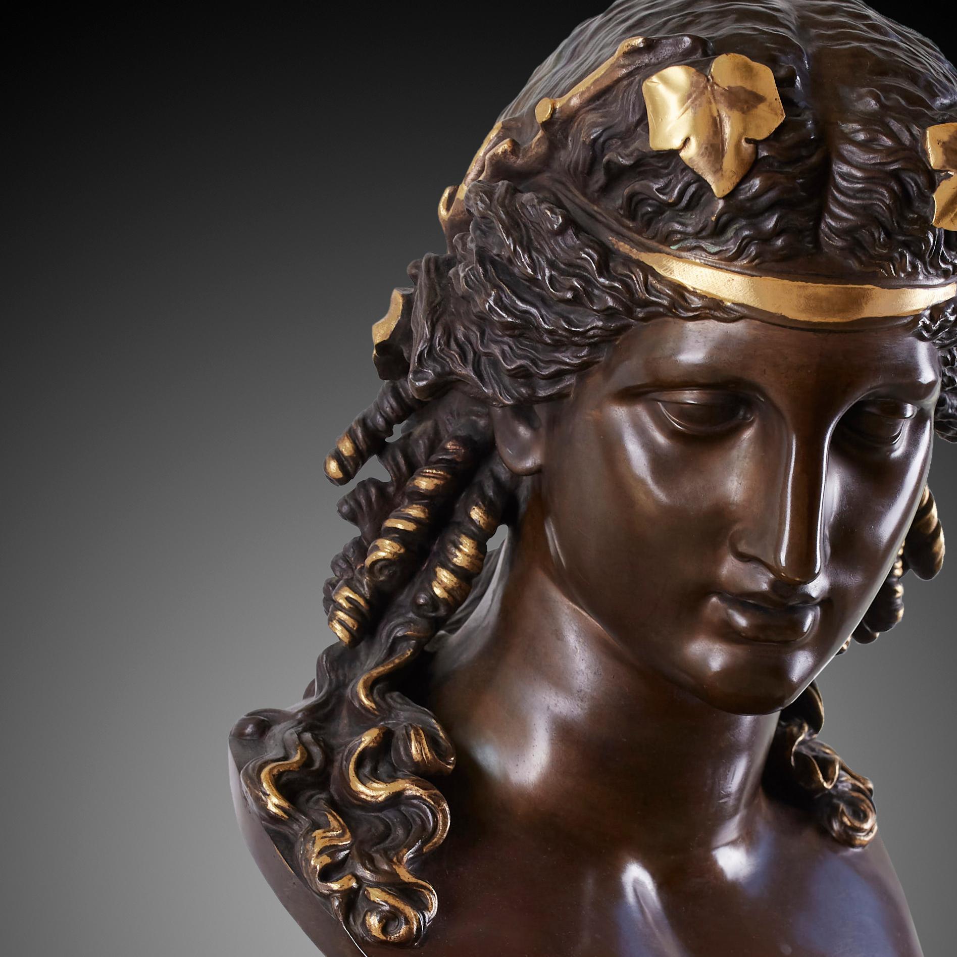 Other Late 19th Century Bronze Bust of Ariadne F Barbedienne For Sale
