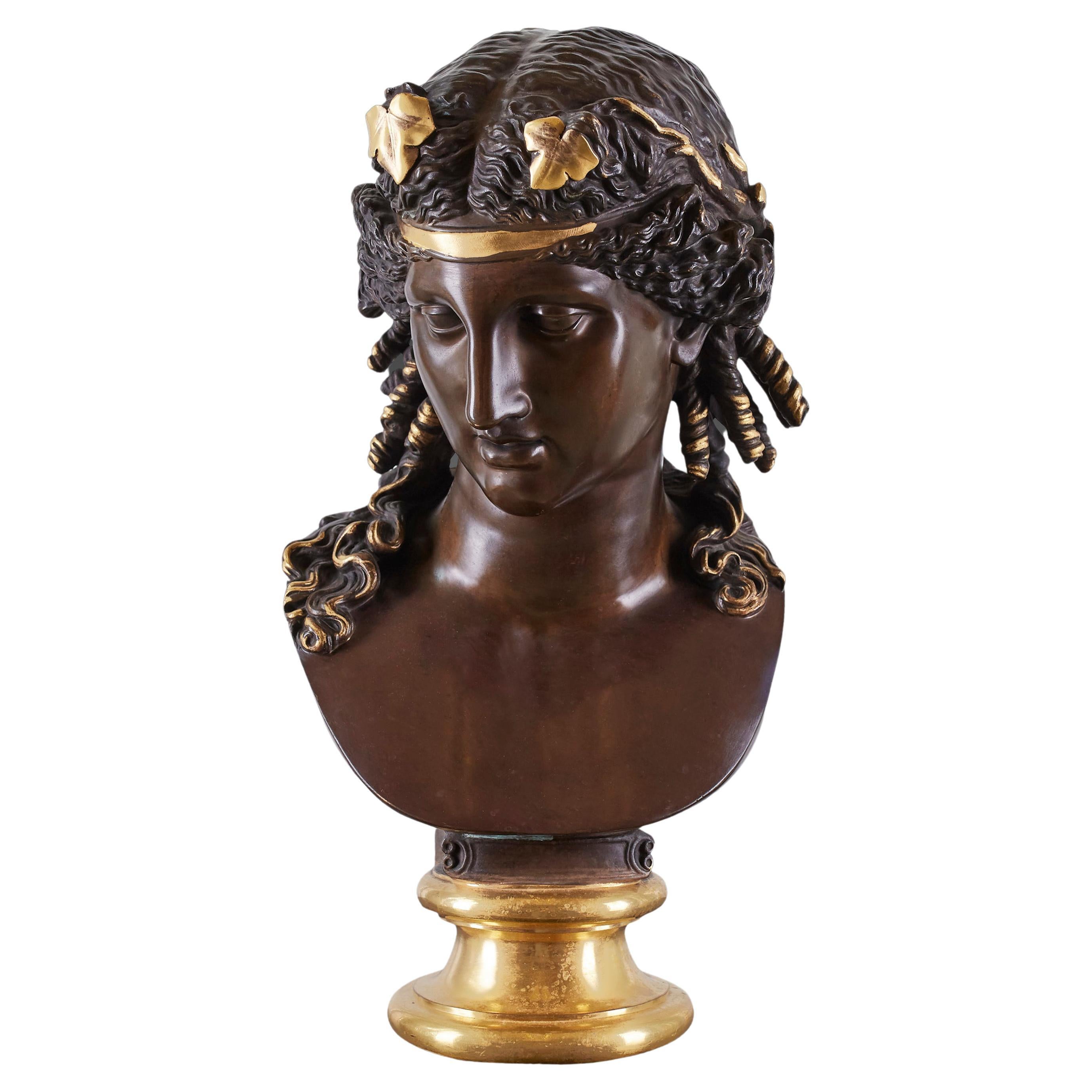 Late 19th Century Bronze Bust of Ariadne F Barbedienne