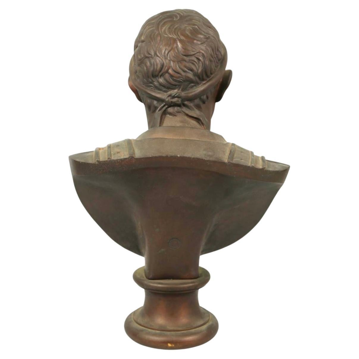 Bronzebüste von Caesar aus dem späten 19. Jahrhundert (Deutsch) im Angebot