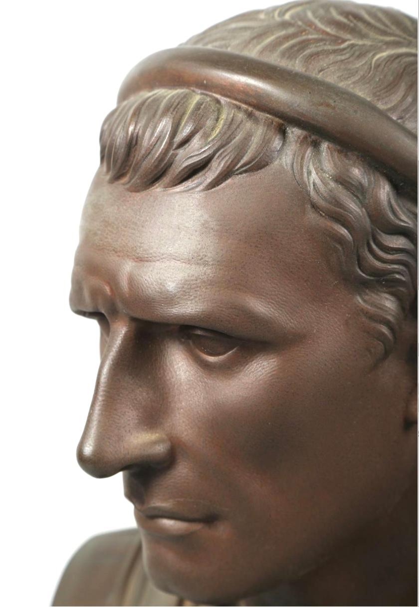 Bronzebüste von Caesar aus dem späten 19. Jahrhundert im Angebot 3