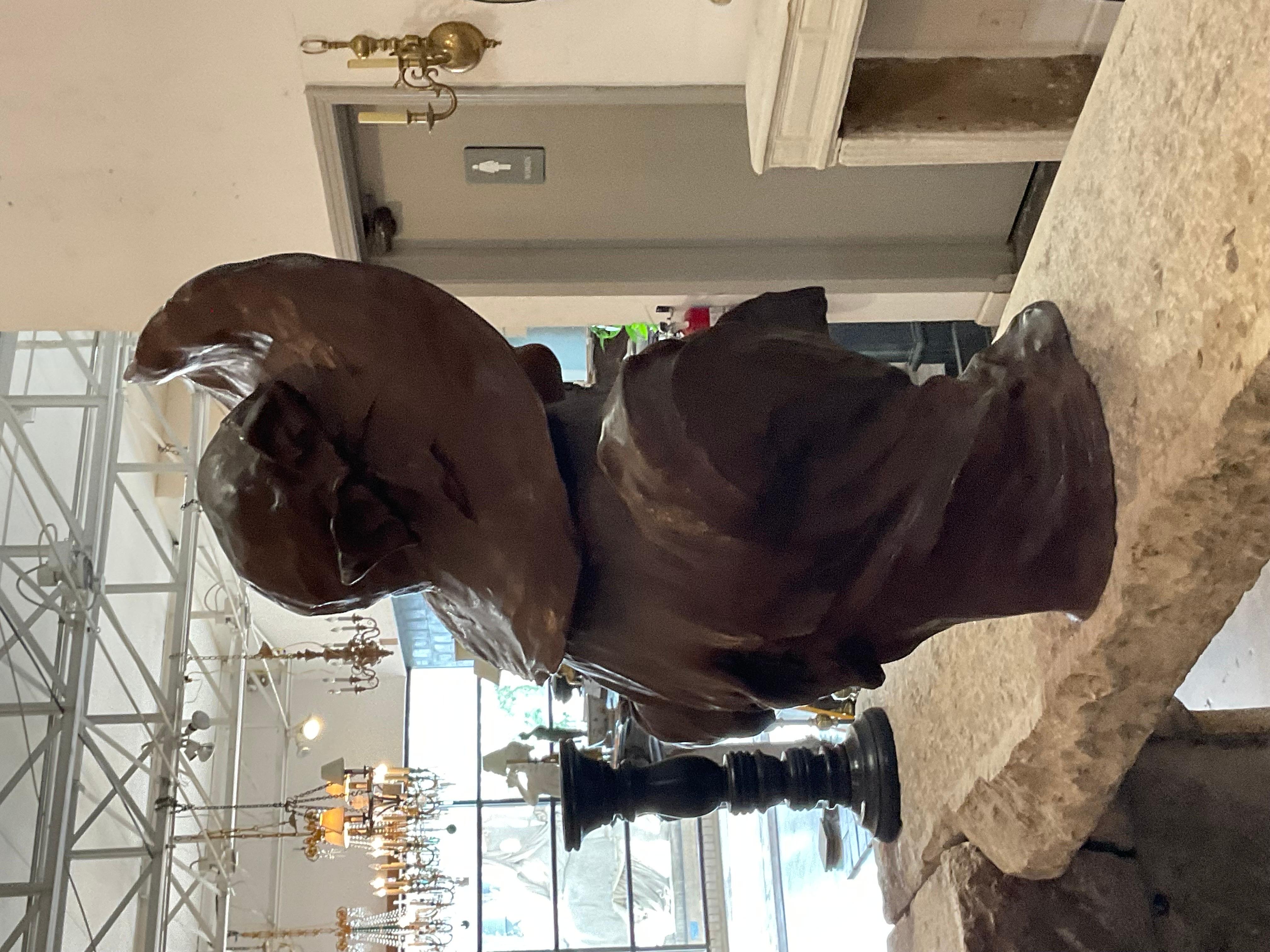 Sculpture de buste en bronze de la fin du XIXe siècle en vente 4