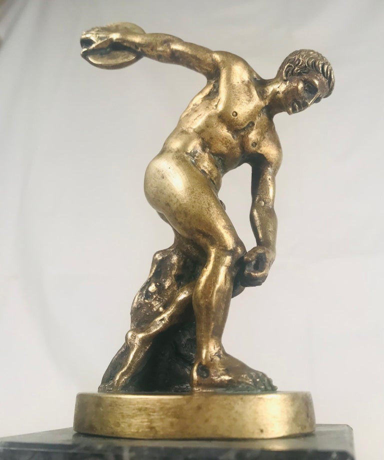 Late 19th Century Bronze Discobolus, “The Discus Thrower” Mounted on ...