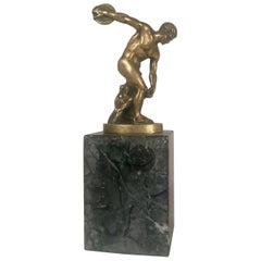 Late 19th Century Bronze Discobolus, “The Discus Thrower” Mounted on Marble