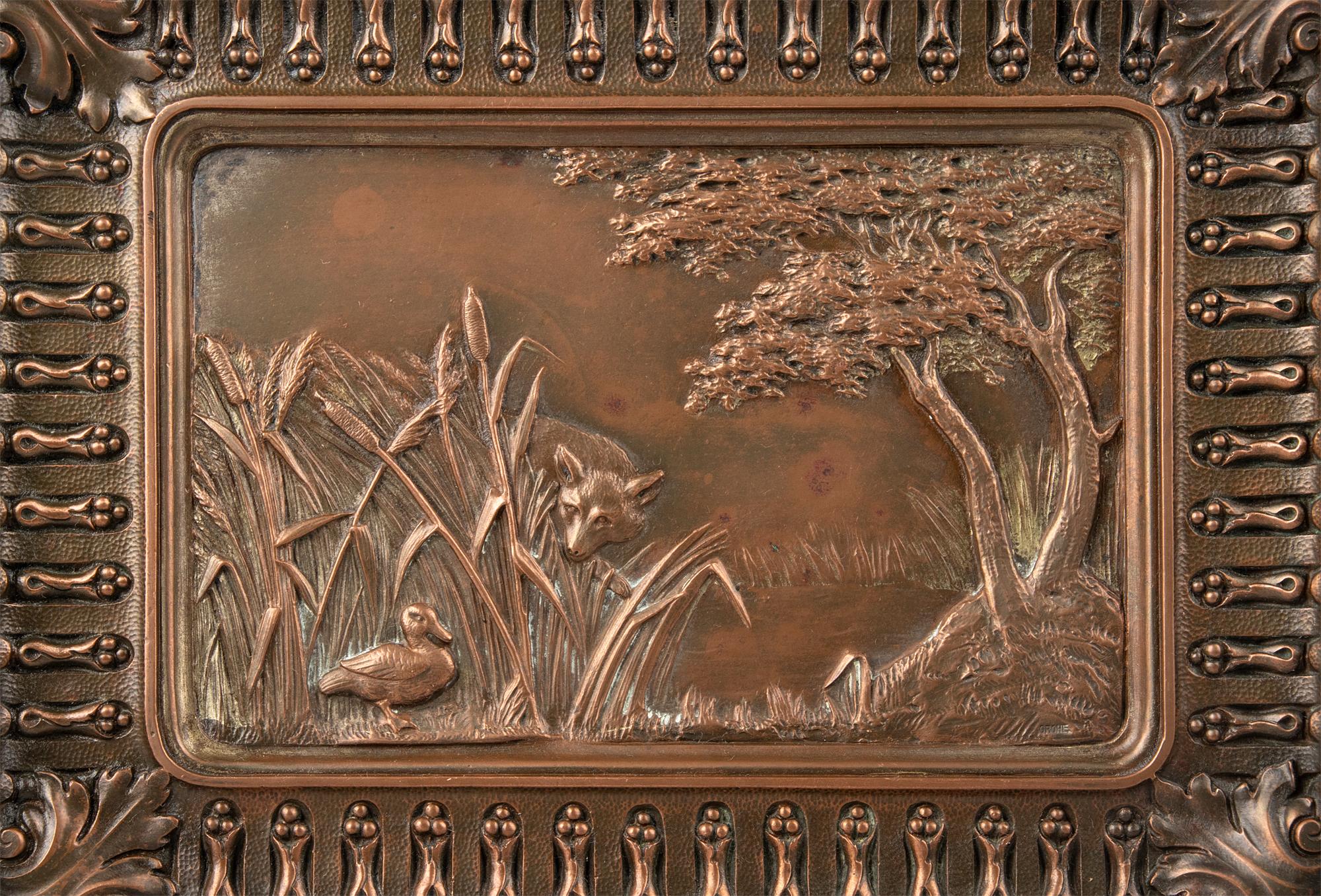 Belle Époque Plat en bronze de la fin du XIXe siècle de style Régence par Gustav Grohe en vente