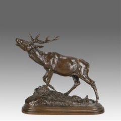 Late 19th Century Bronze entitled "Stag Calling" by Isidore Bonheur