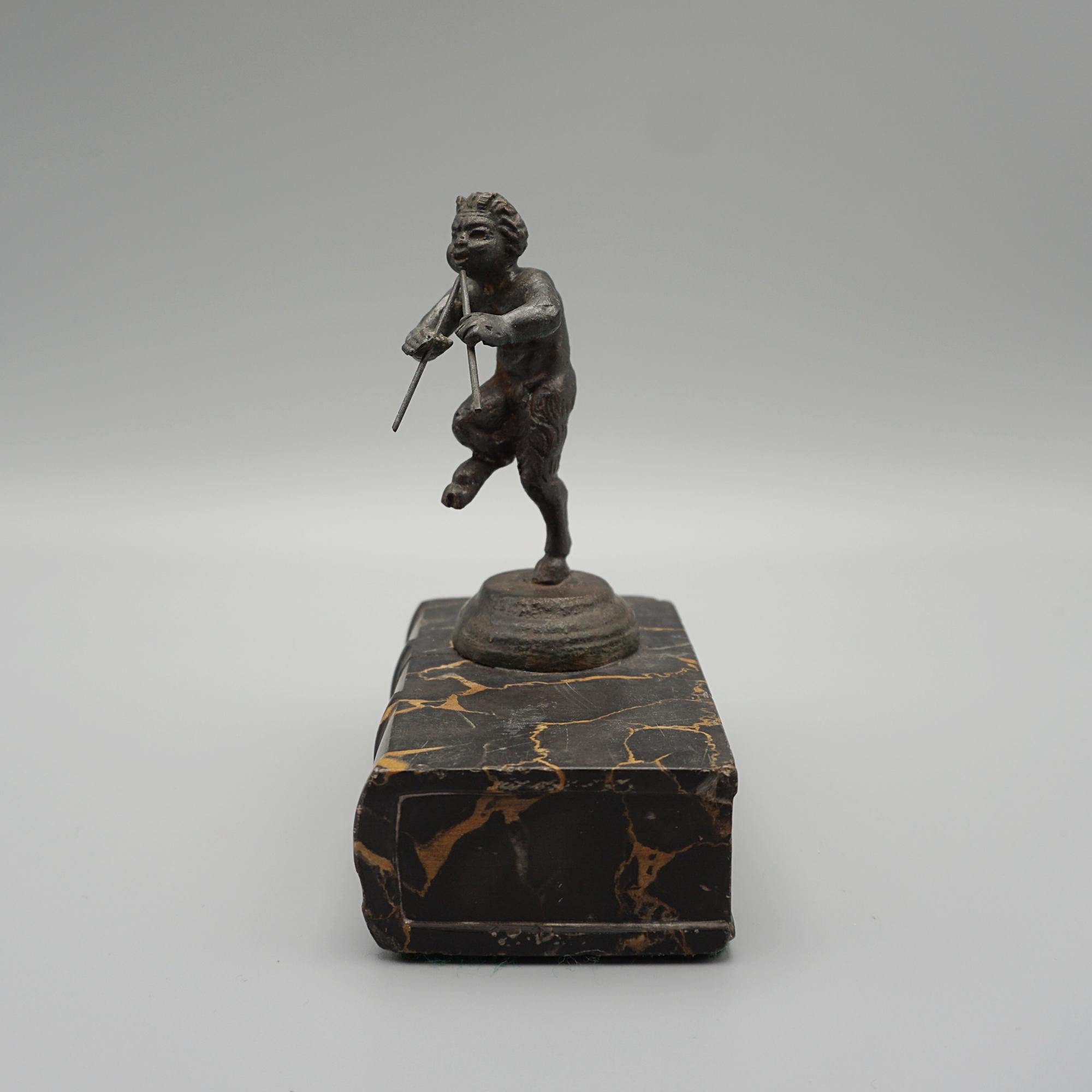 Late 19th Century Bronze Figure of Pan Playing the Pipes  For Sale 3