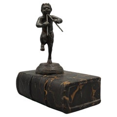 Late 19th Century Bronze Figure of Pan Playing the Pipes