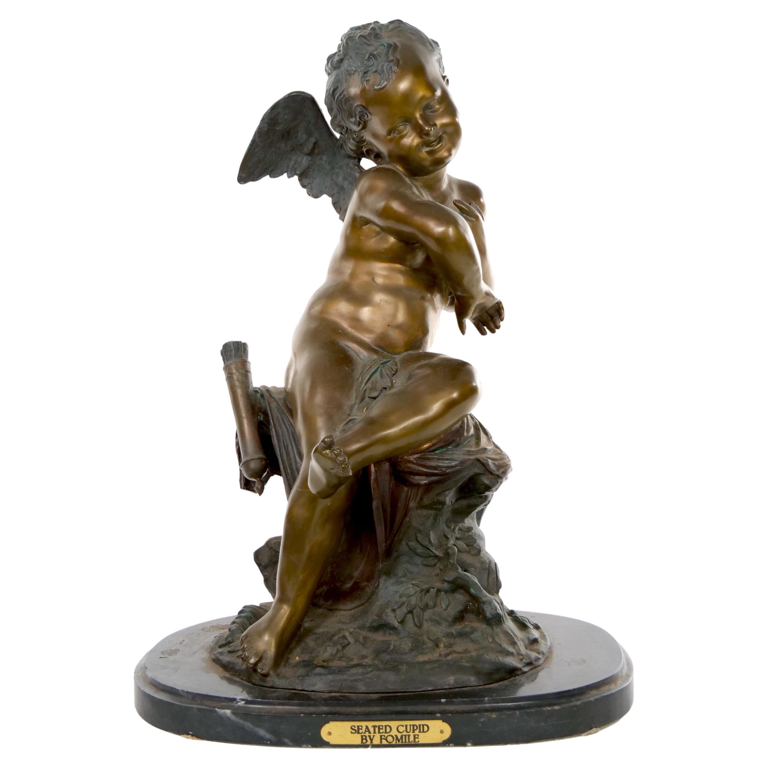 Sculpture en bronze et marbre de la fin du XIXe siècle