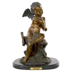 Sculpture en bronze et marbre de la fin du XIXe siècle