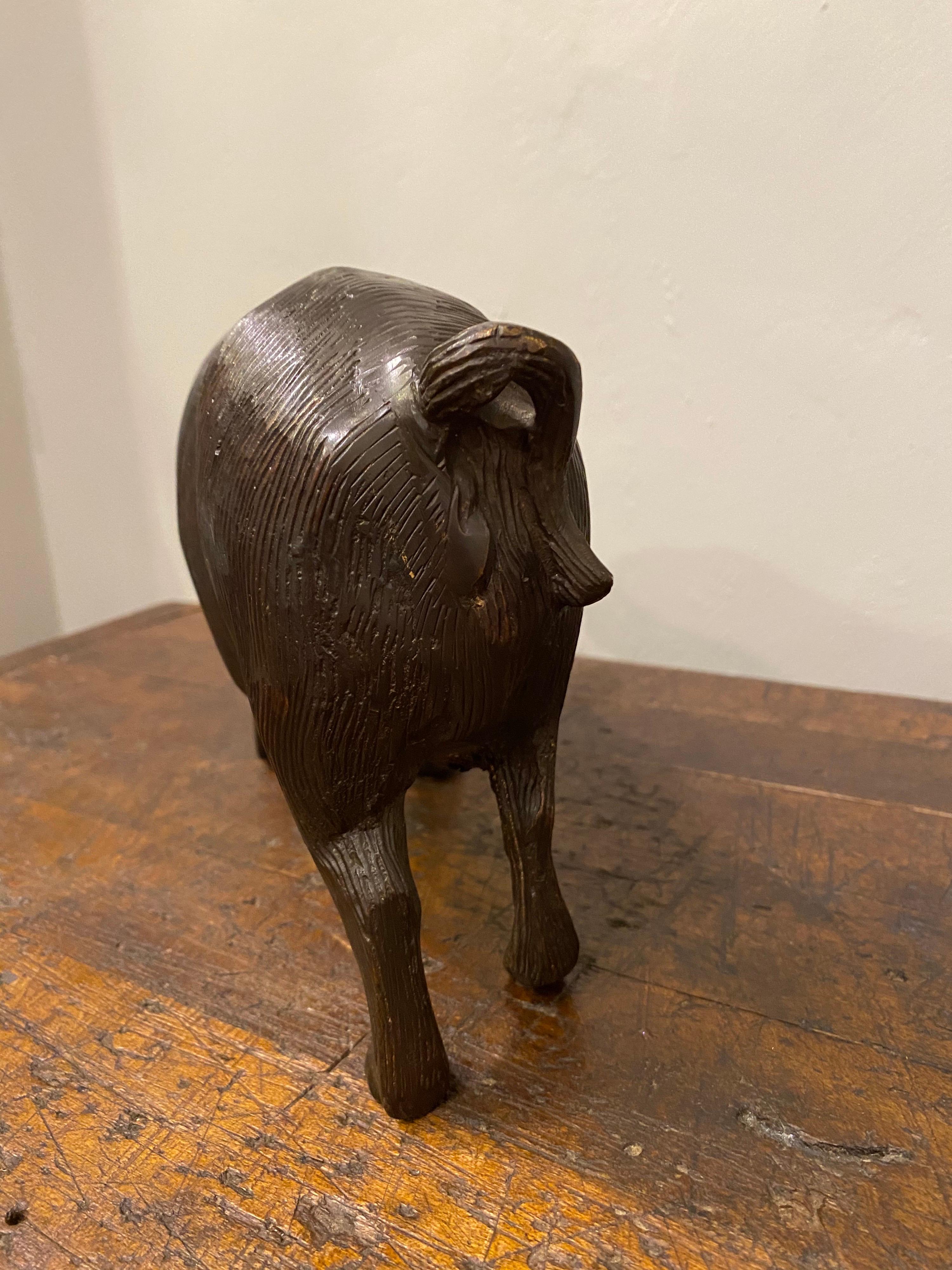 Late 19th Century Bronze Pig 1