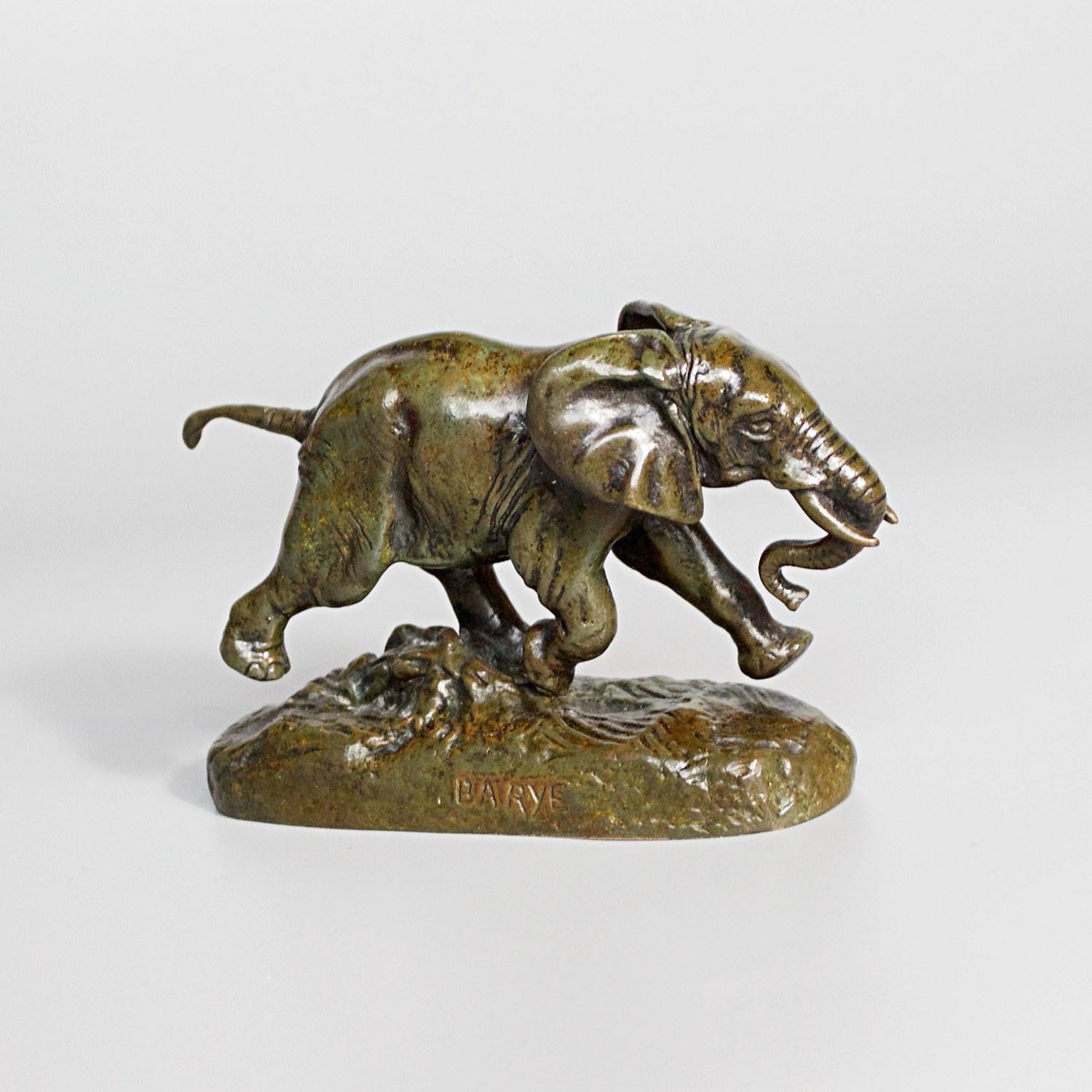 Late 19th Century Bronze Sculpture 'Elephant du Senegal' by Antoine-Louis Barye 6
