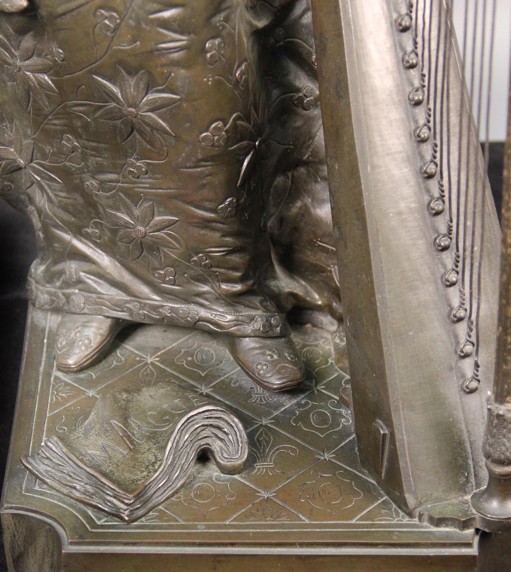 Belle Époque Scultura in bronzo della fine del XIX secolo intitolata 