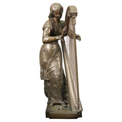 Sculpture en bronze de la fin du XIXe siècle intitulée « Marquerite » et signée P. Dubois