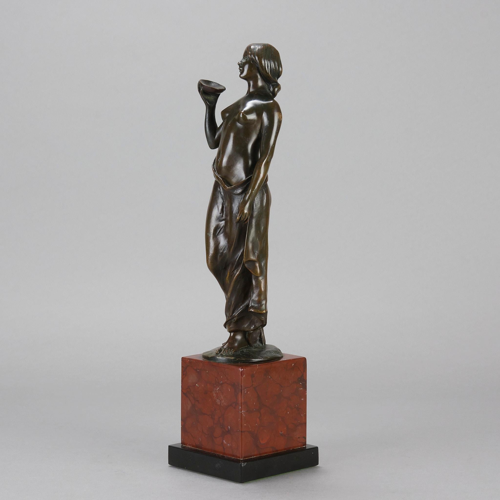 Scultura in bronzo della fine del XIX secolo intitolata 