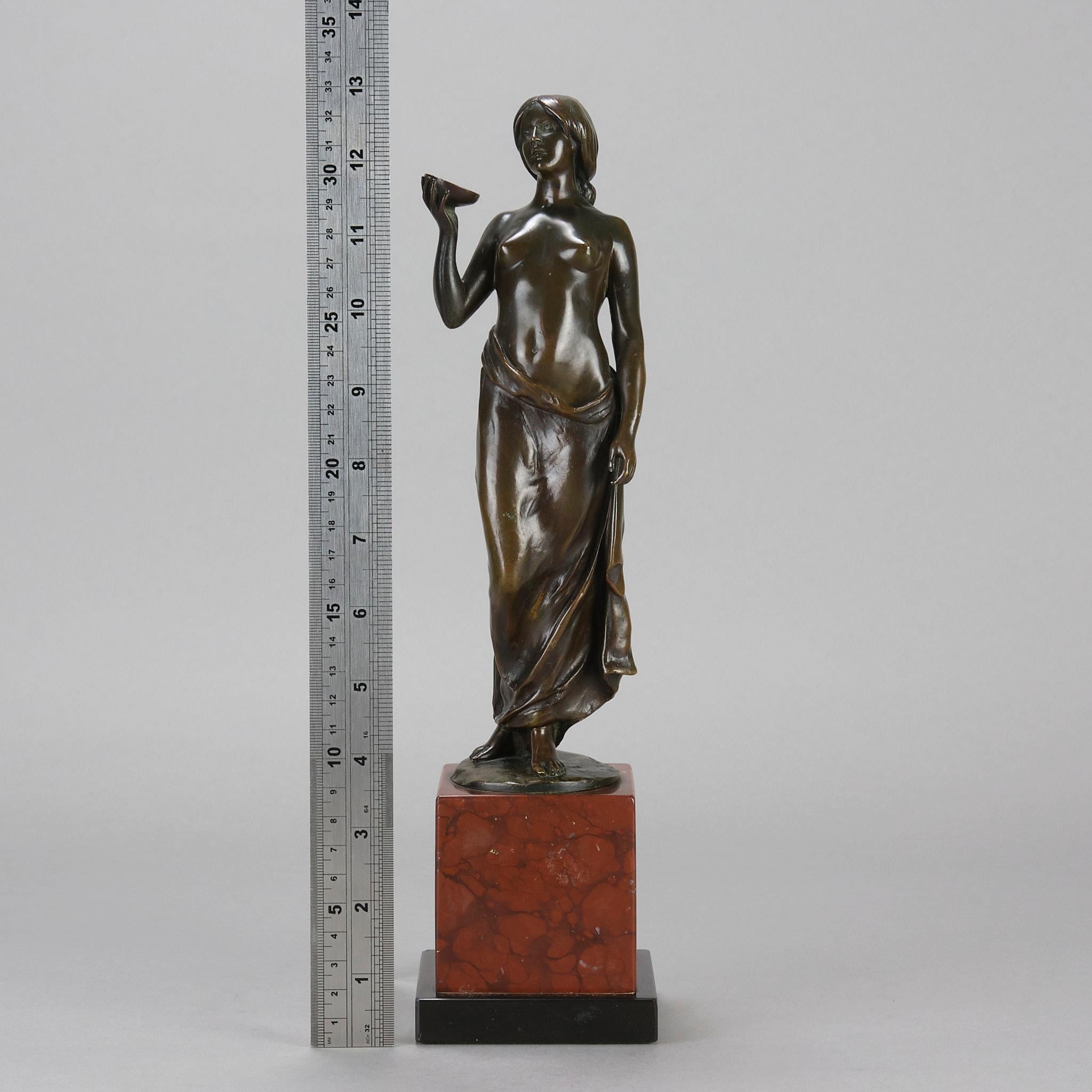 Scultura in bronzo della fine del XIX secolo intitolata 