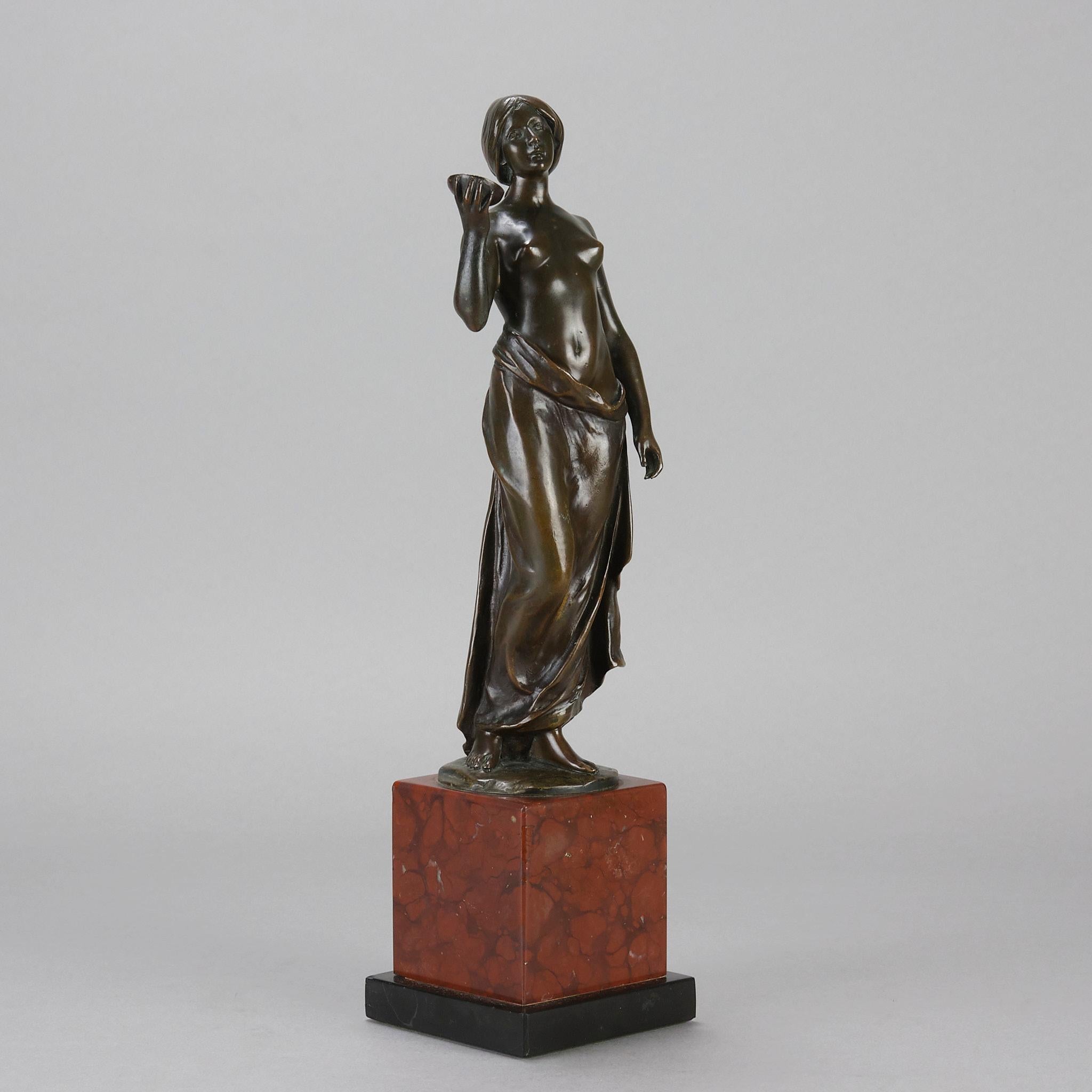 Europeo Scultura in bronzo della fine del XIX secolo intitolata 