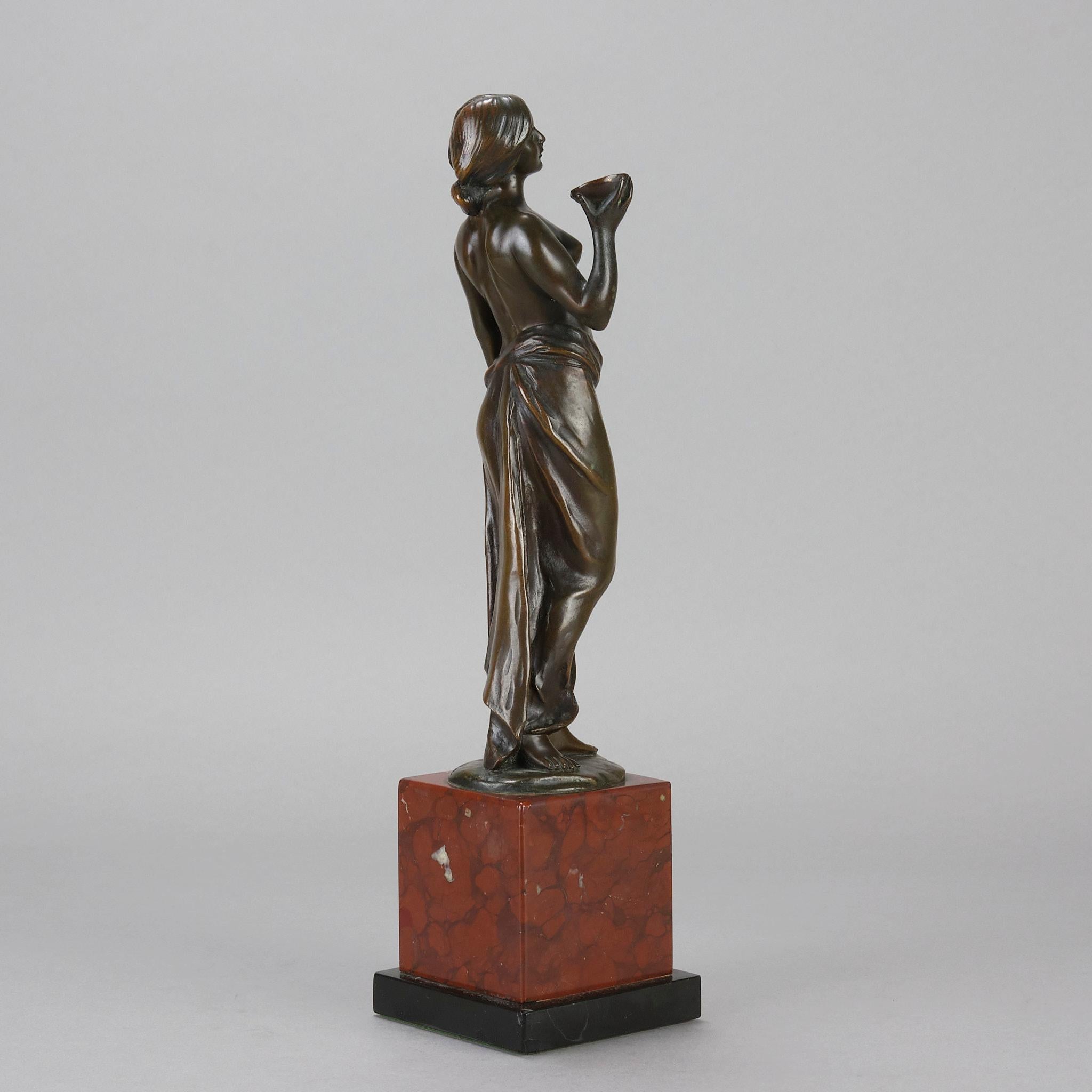 Scultura in bronzo della fine del XIX secolo intitolata 