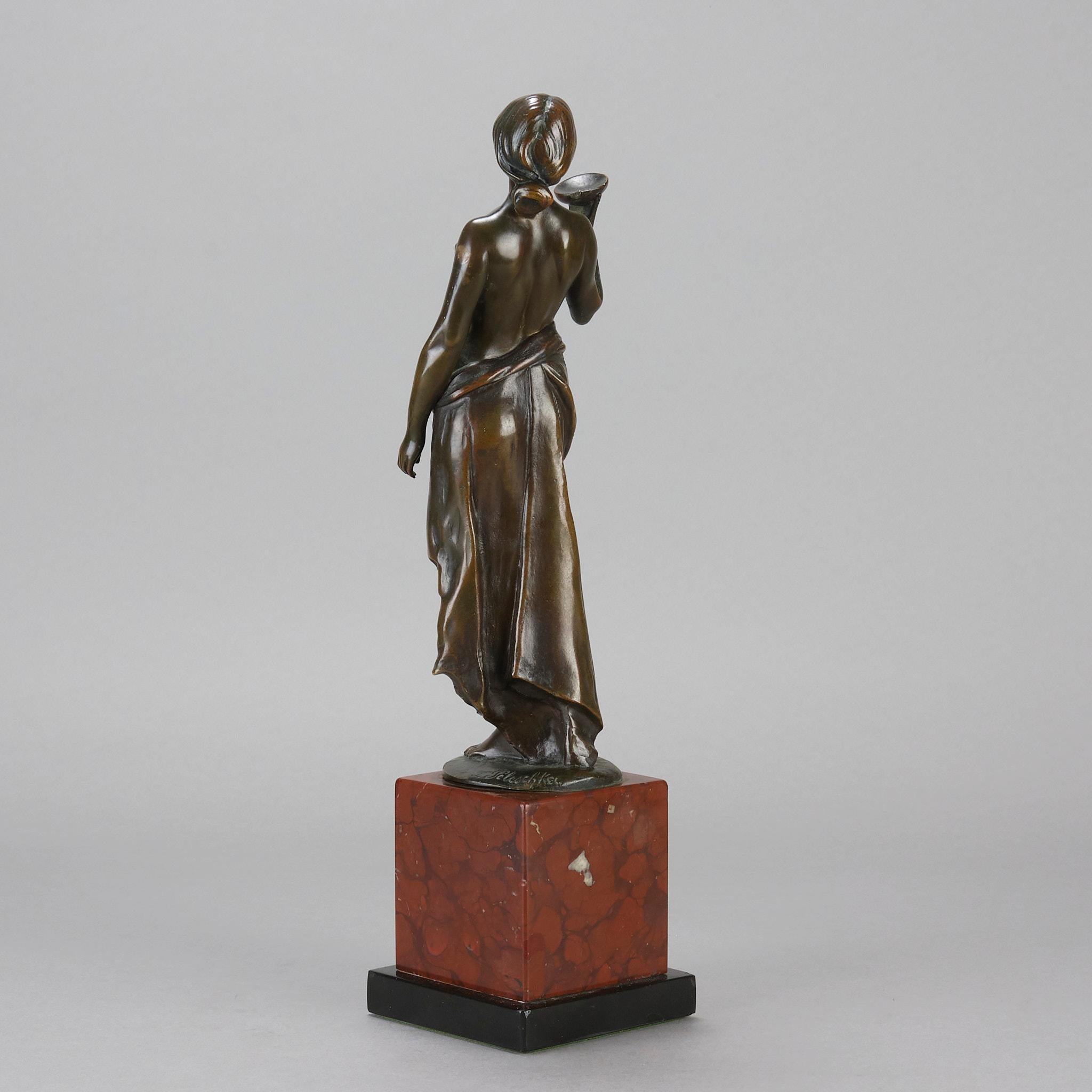Scultura in bronzo della fine del XIX secolo intitolata 