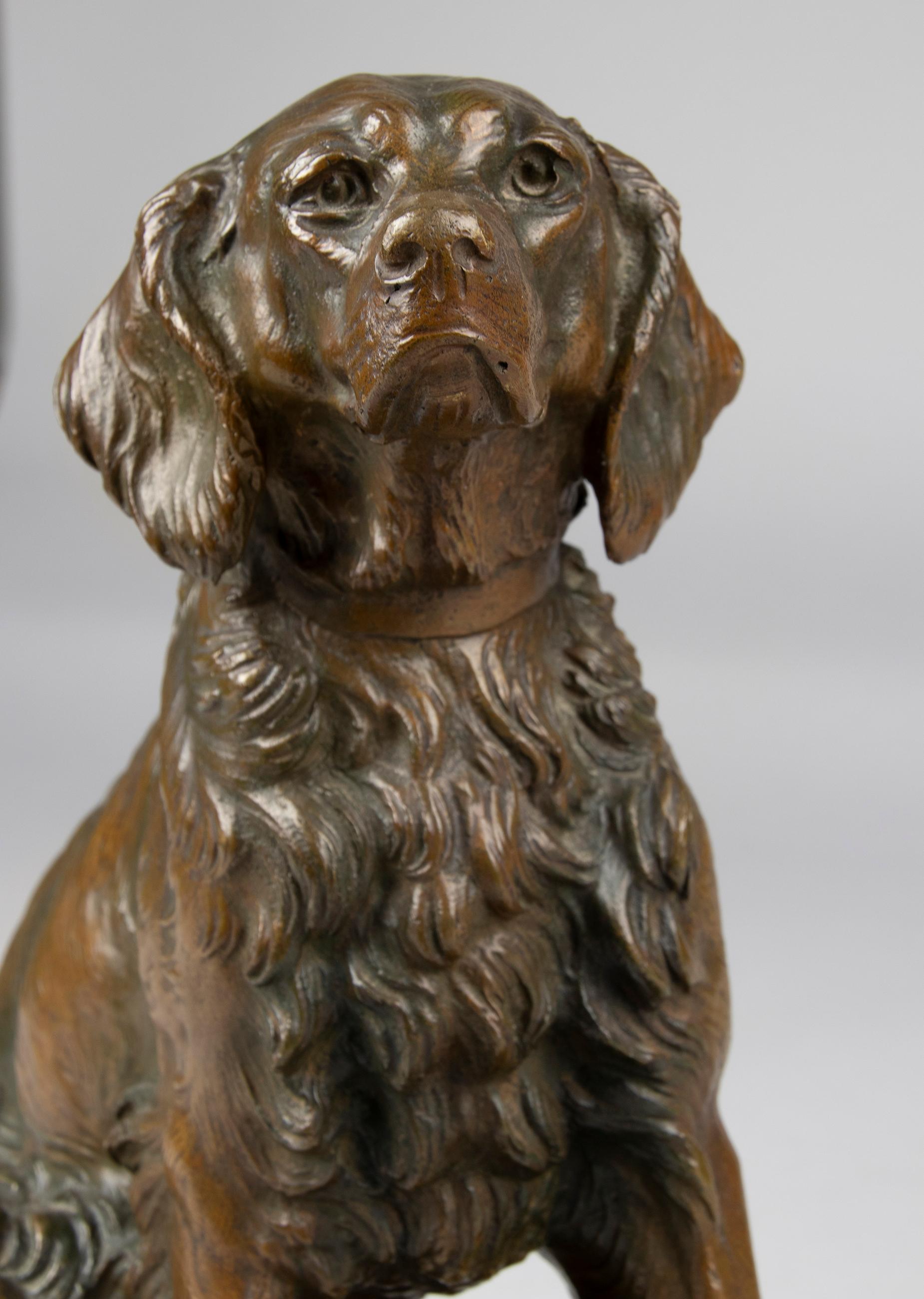 Late 19th Century Bronze Sculpture French Setter Dog, Masson 4