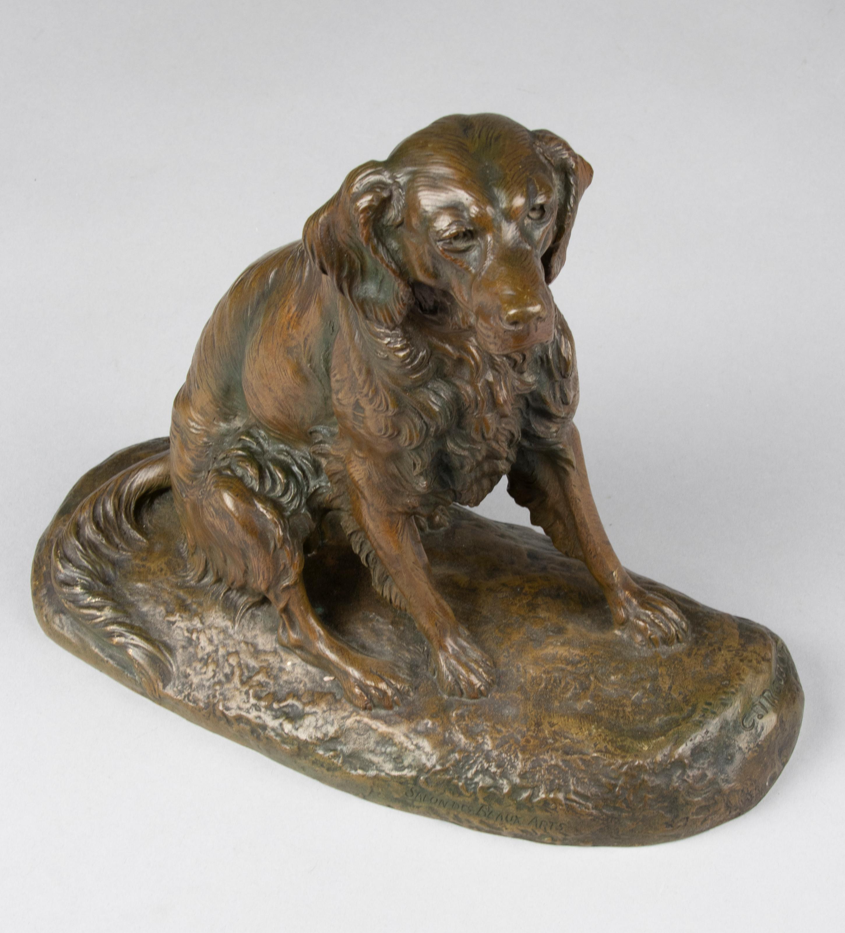 Late 19th Century Bronze Sculpture French Setter Dog, Masson 3