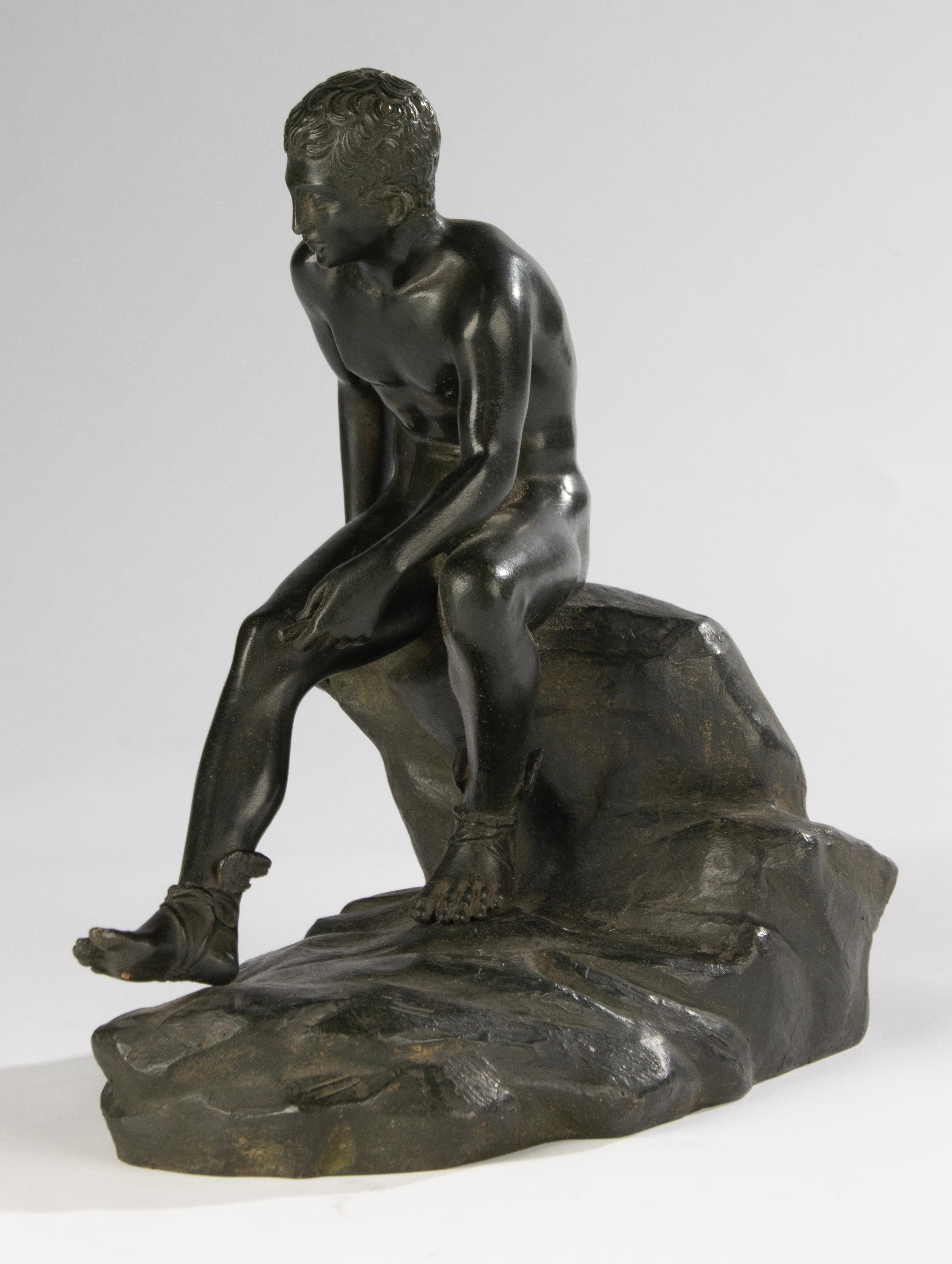 Scultura in bronzo della fine del XIX secolo - Hermes - Francia in vendita 9
