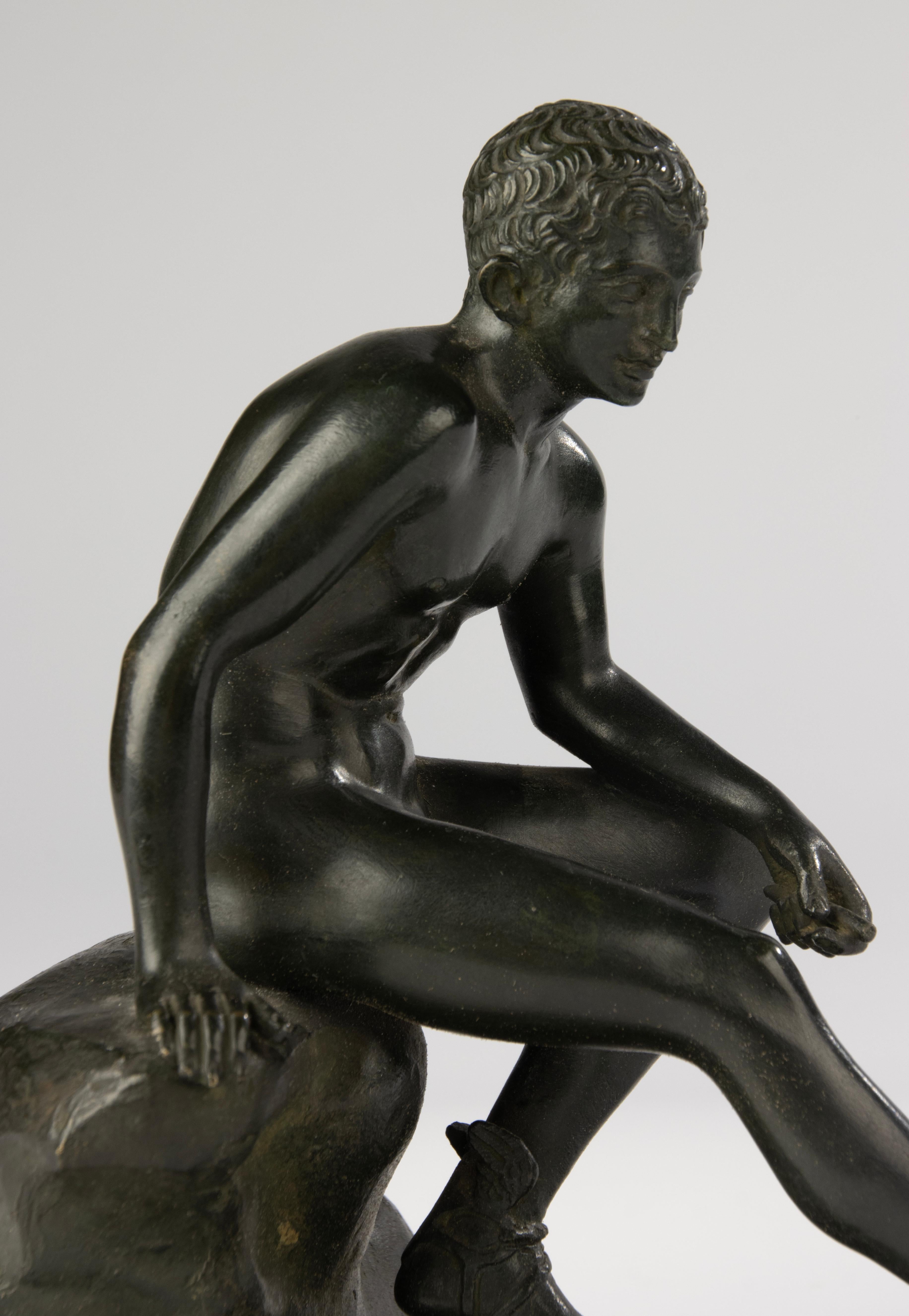 Romano classico Scultura in bronzo della fine del XIX secolo - Hermes - Francia in vendita
