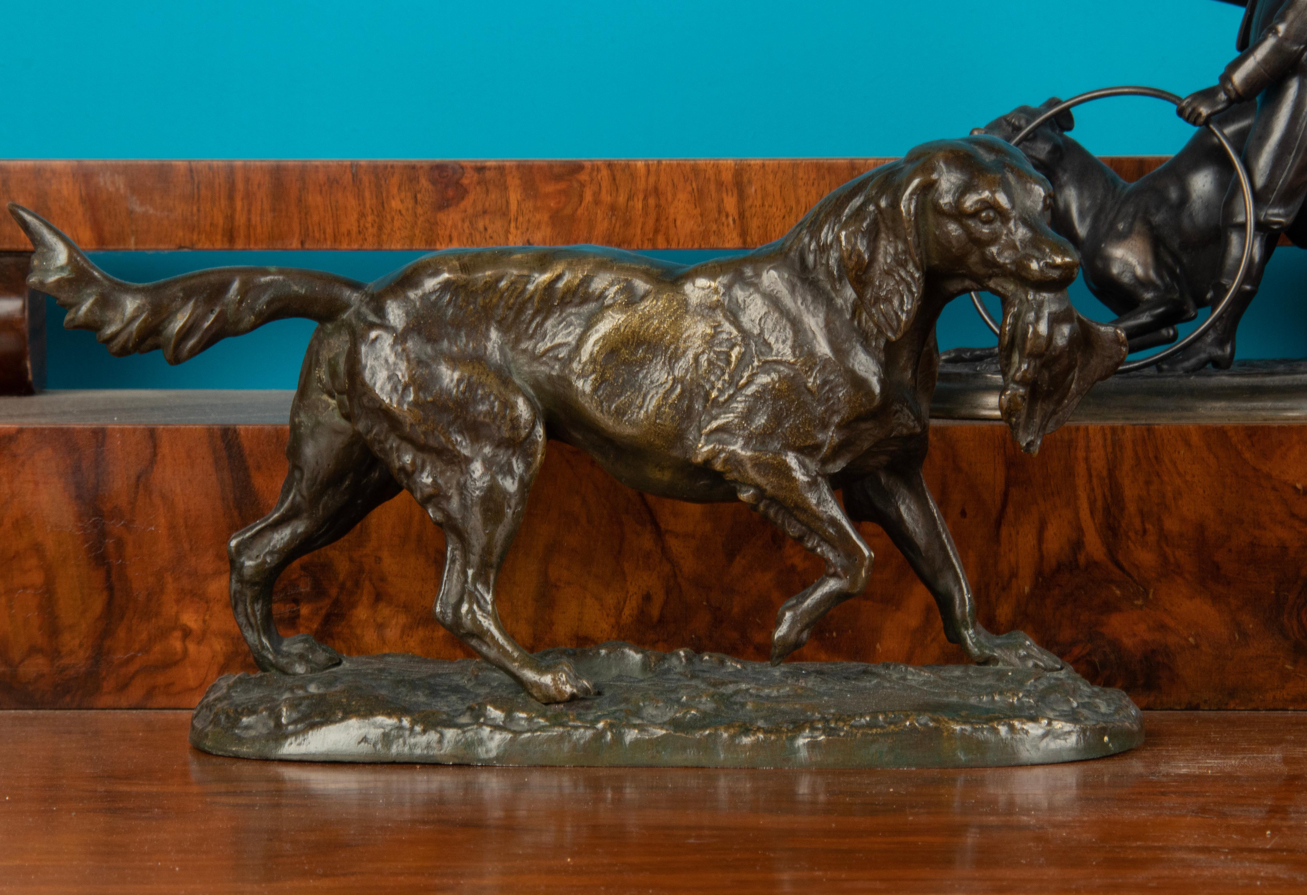 Late 19th Century Bronze Sculpture Hunting Dog 2