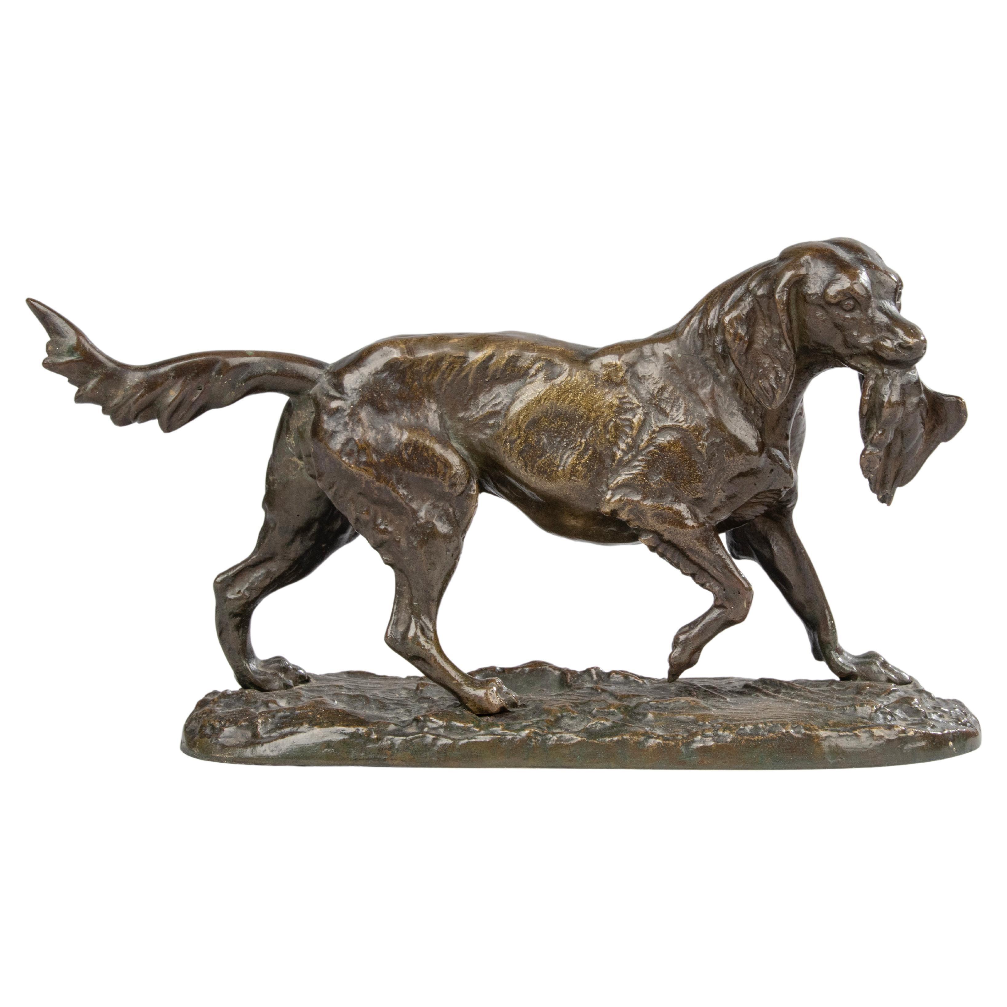 Late 19th Century Bronze Sculpture Hunting Dog