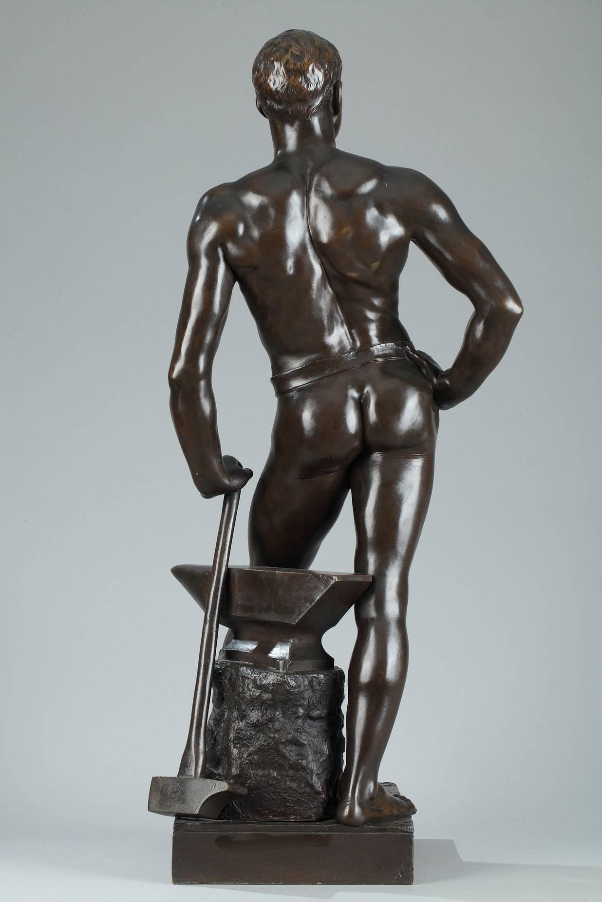 le travail bronze statue