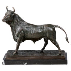 Antique Late 19th Century Bronze Sculpture of Bull