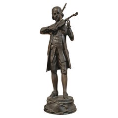 LATE 19th CENTURY BRONZE SCULPTURE PORTRAIT OF MOZART