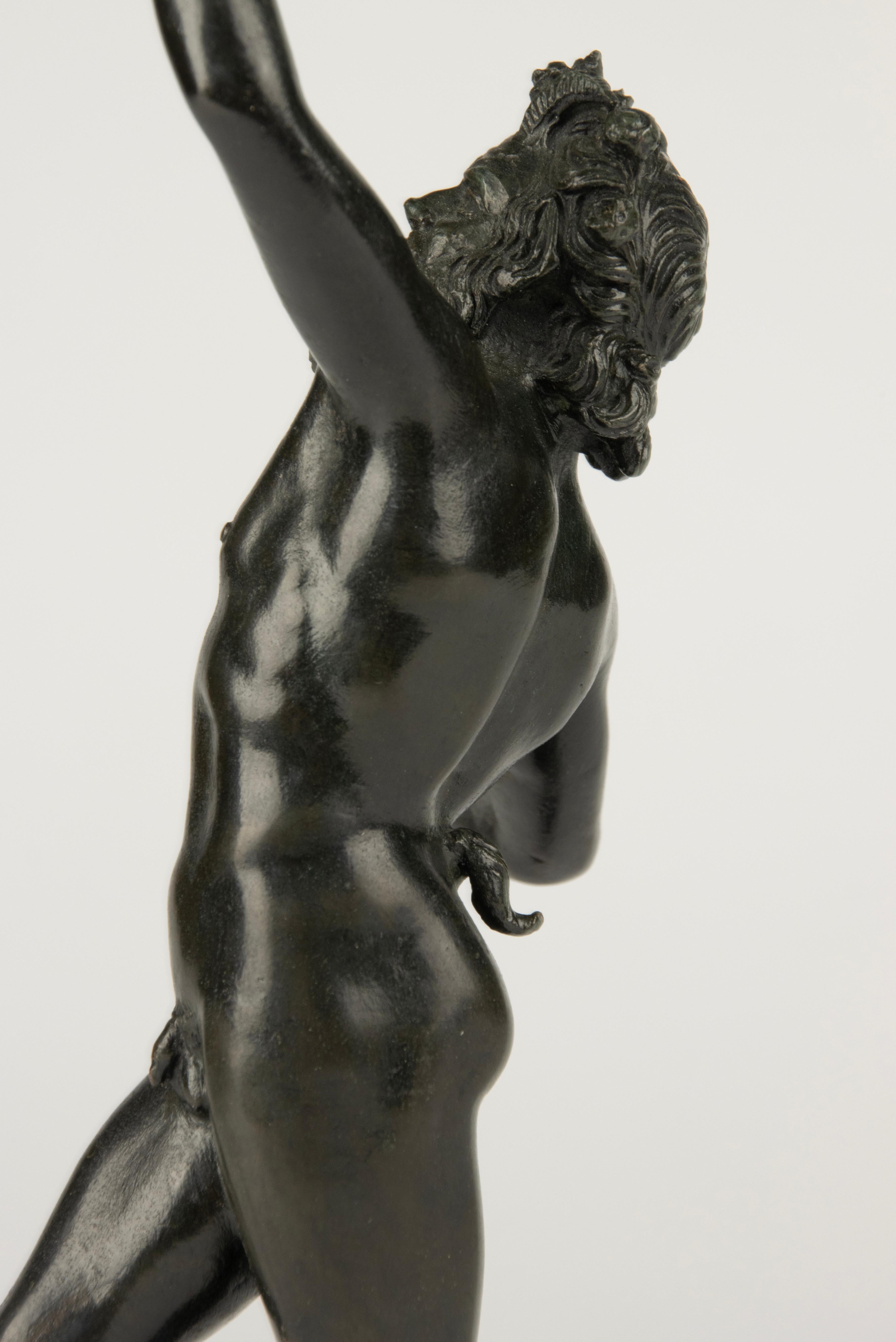 Late 19th Century Bronze Sculpture - The Dancing Faun of Pompeii 5