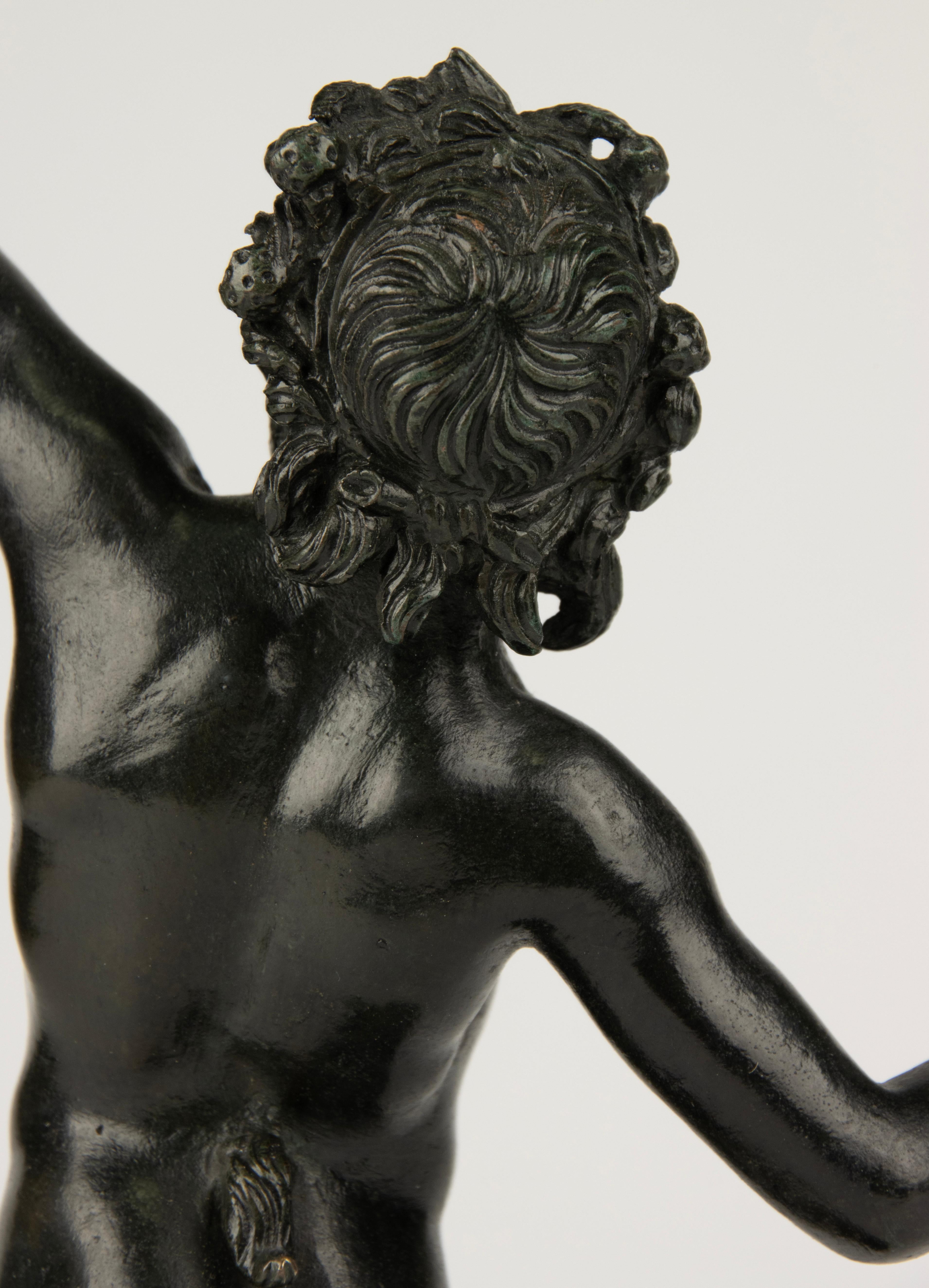 Late 19th Century Bronze Sculpture - The Dancing Faun of Pompeii 9