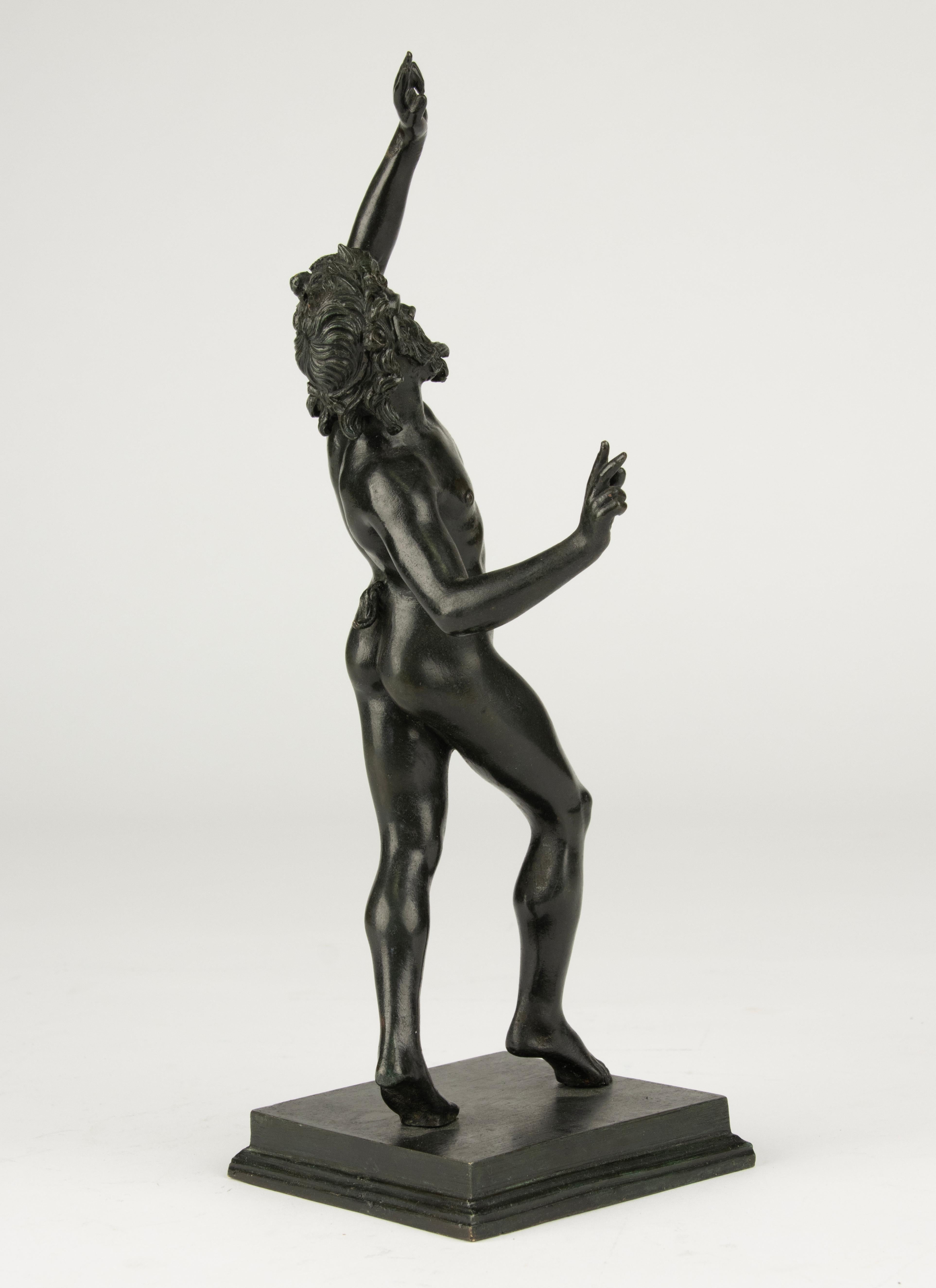 Late 19th Century Bronze Sculpture - The Dancing Faun of Pompeii 10