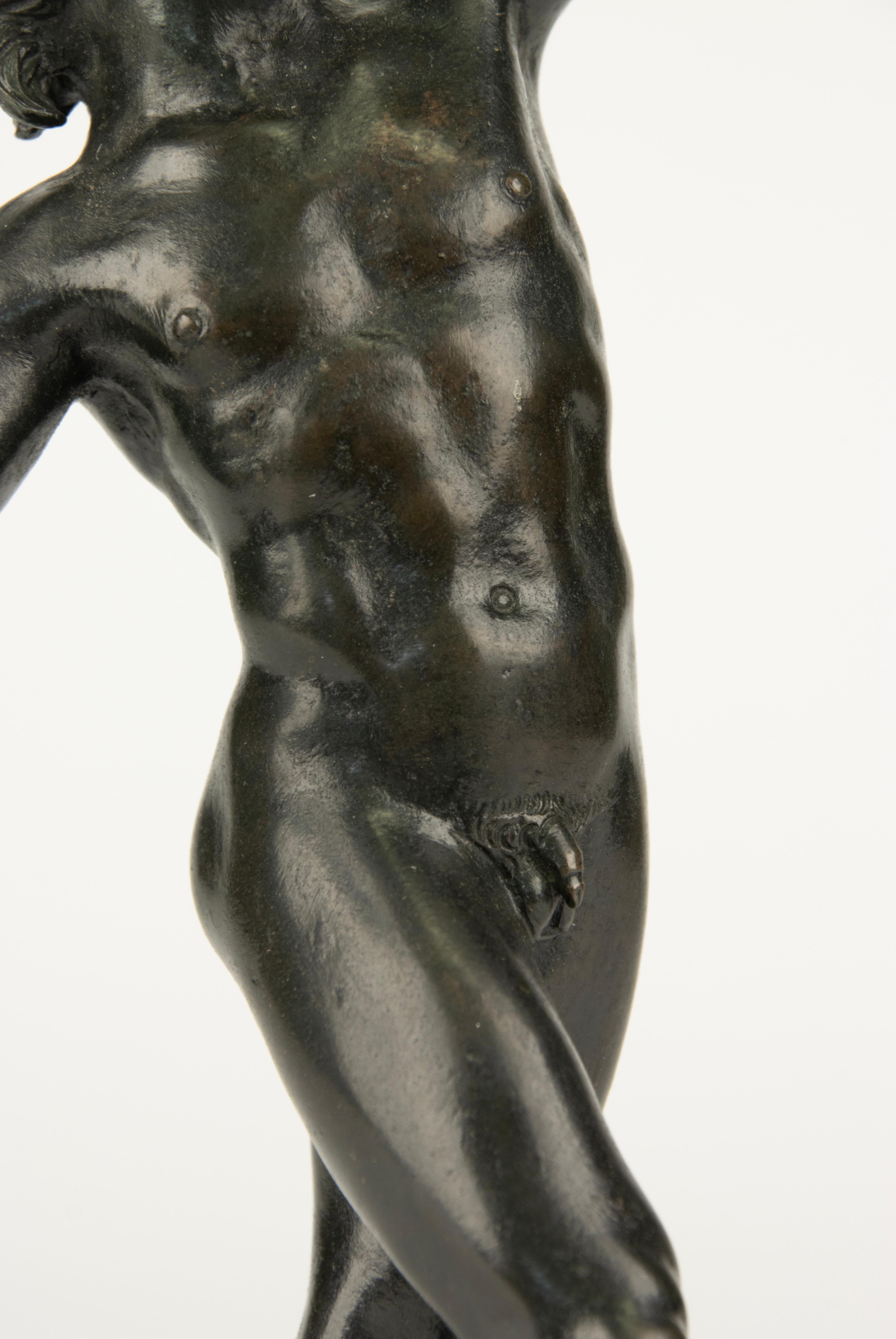 Late 19th Century Bronze Sculpture - The Dancing Faun of Pompeii 11