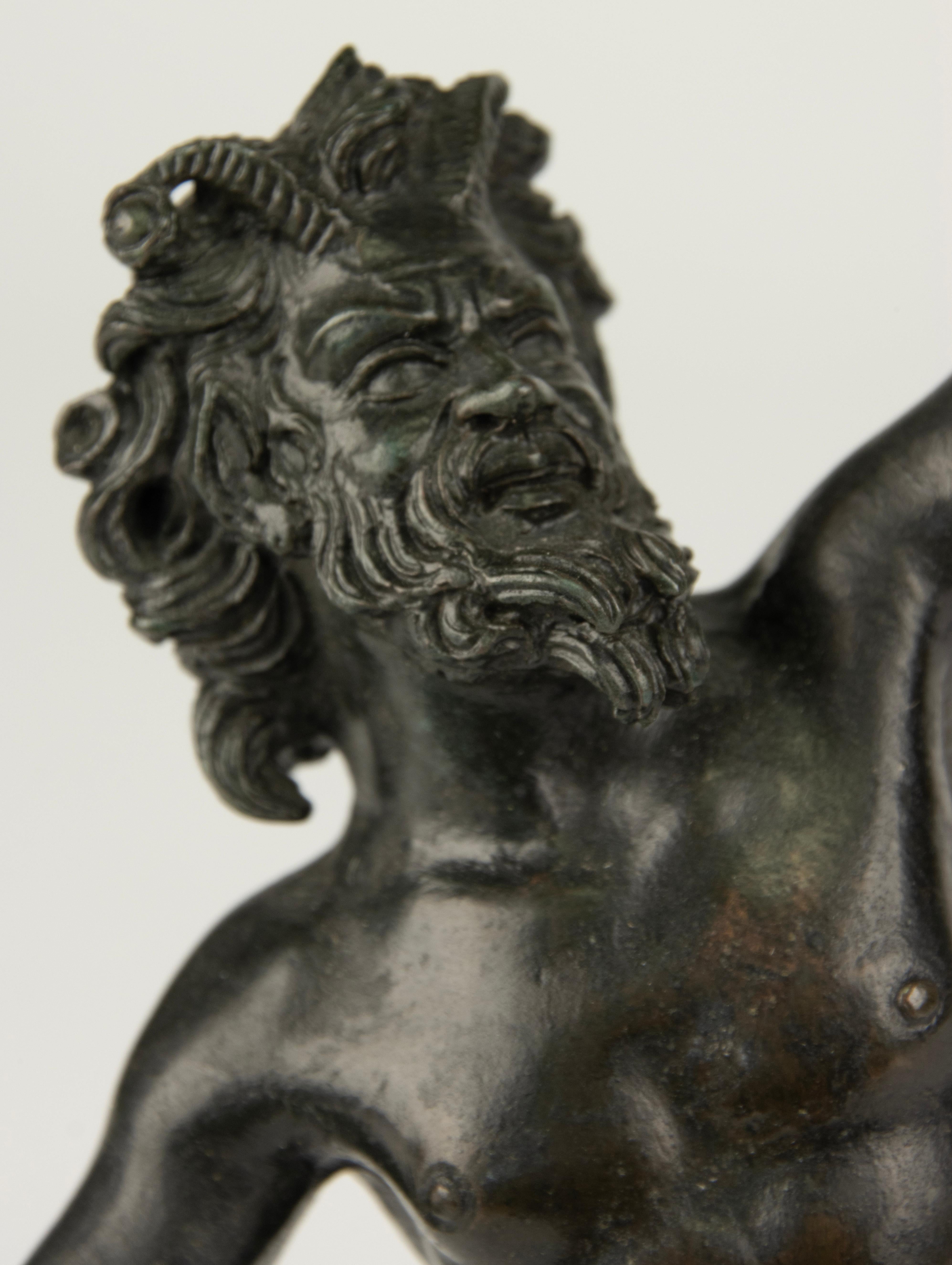 Late 19th Century Bronze Sculpture - The Dancing Faun of Pompeii 12