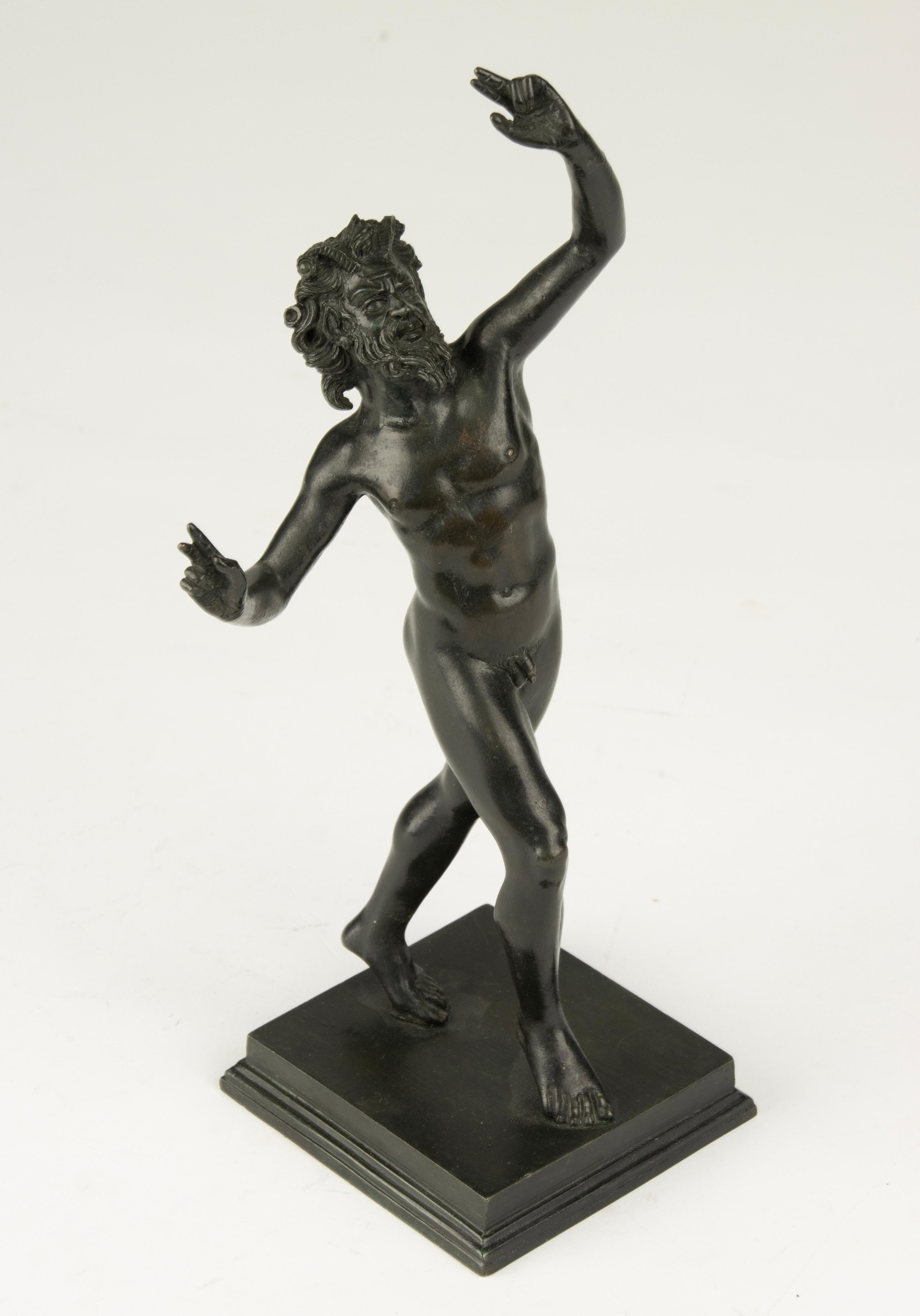 Late 19th Century Bronze Sculpture - The Dancing Faun of Pompeii 13