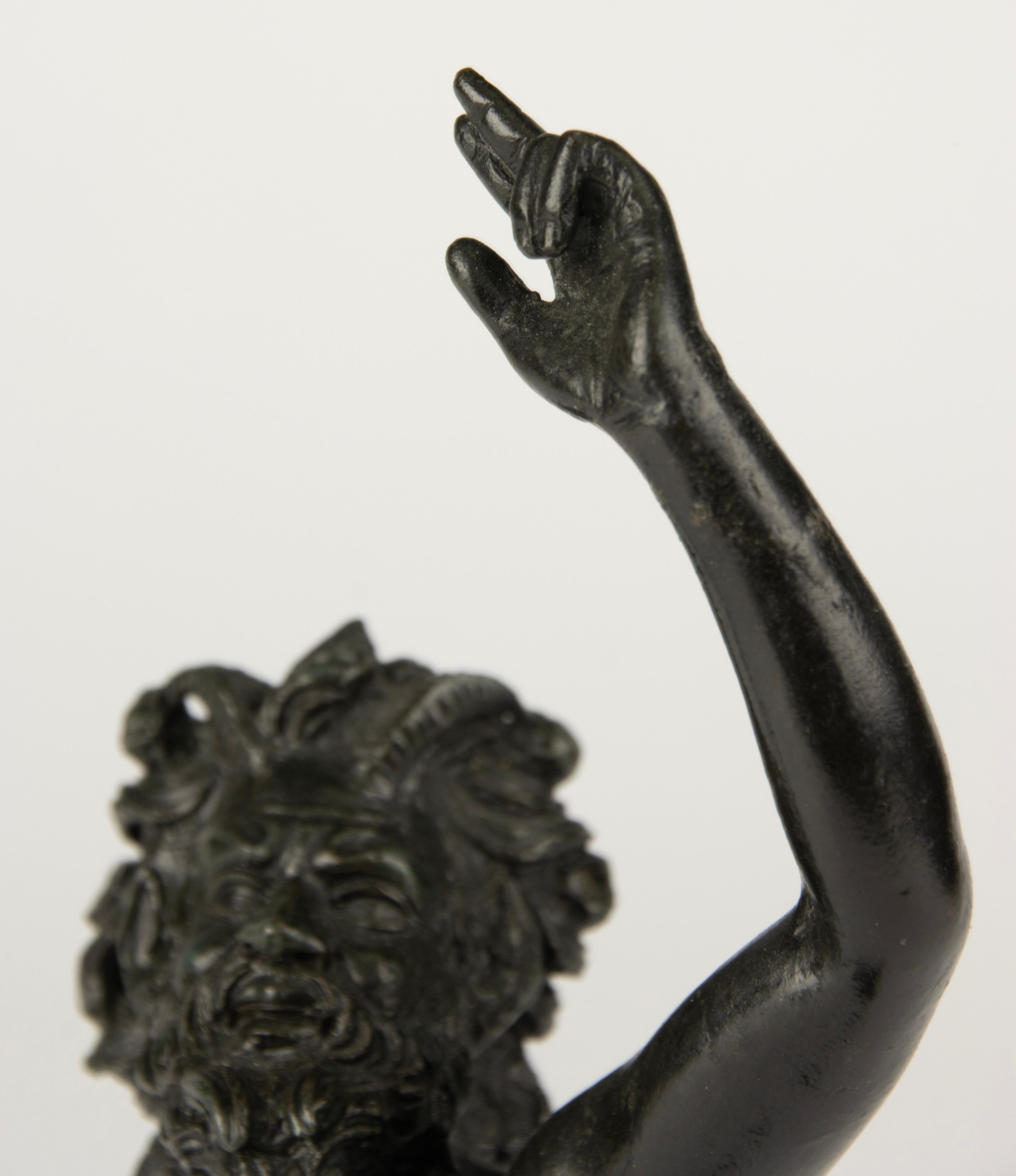 Late 19th Century Bronze Sculpture - The Dancing Faun of Pompeii 1